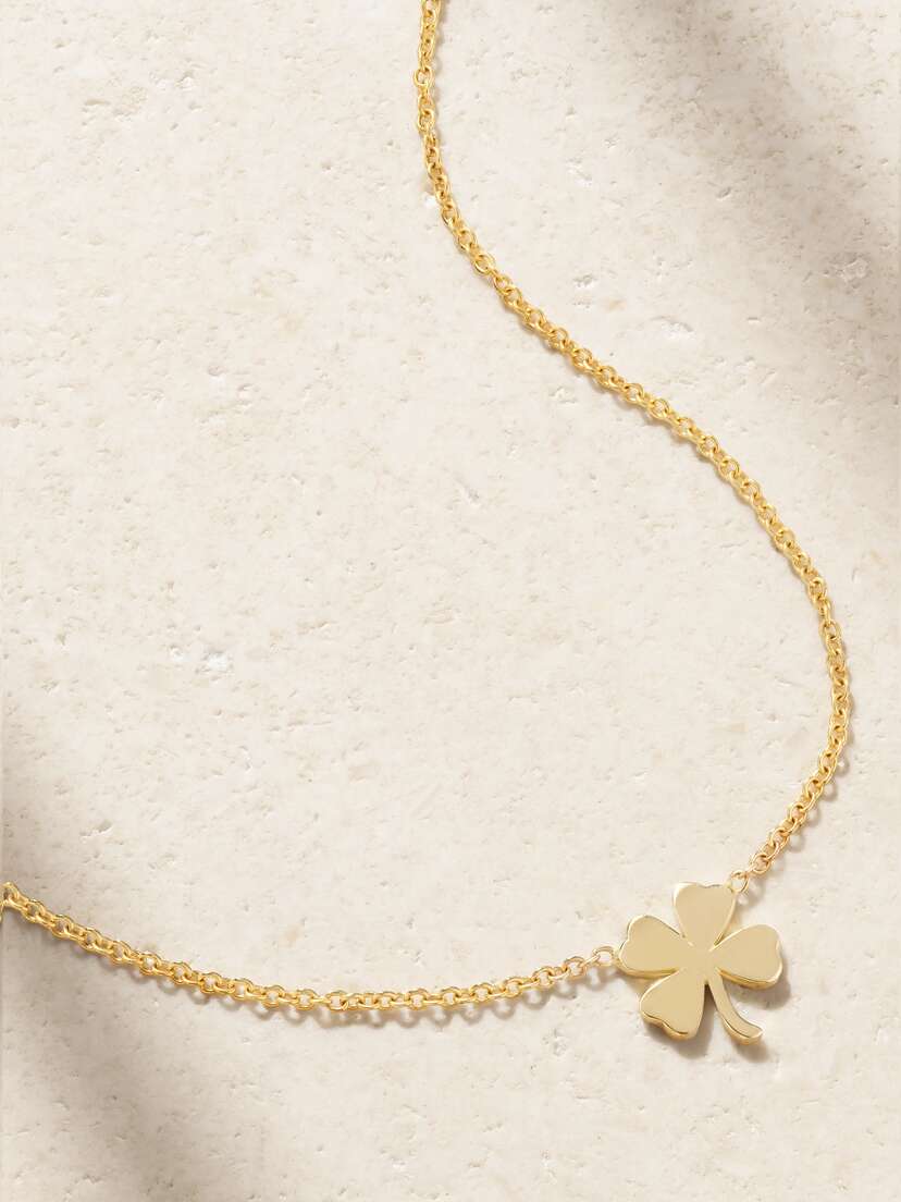 Jennifer Meyer Mini Clover 18-karat Gold Necklace