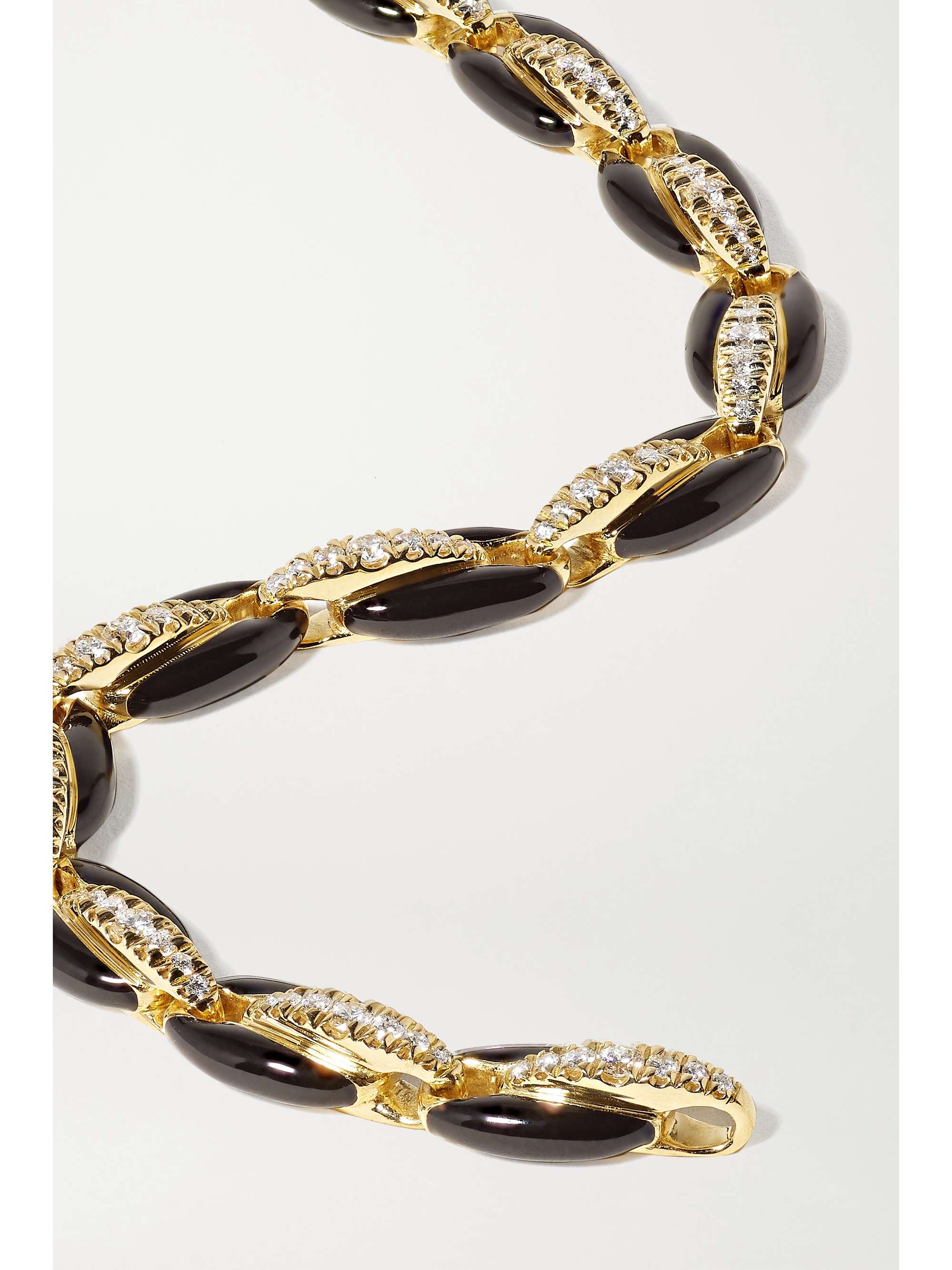 MELISSA KAYE Ada 18-karat gold, enamel and diamond bracelet