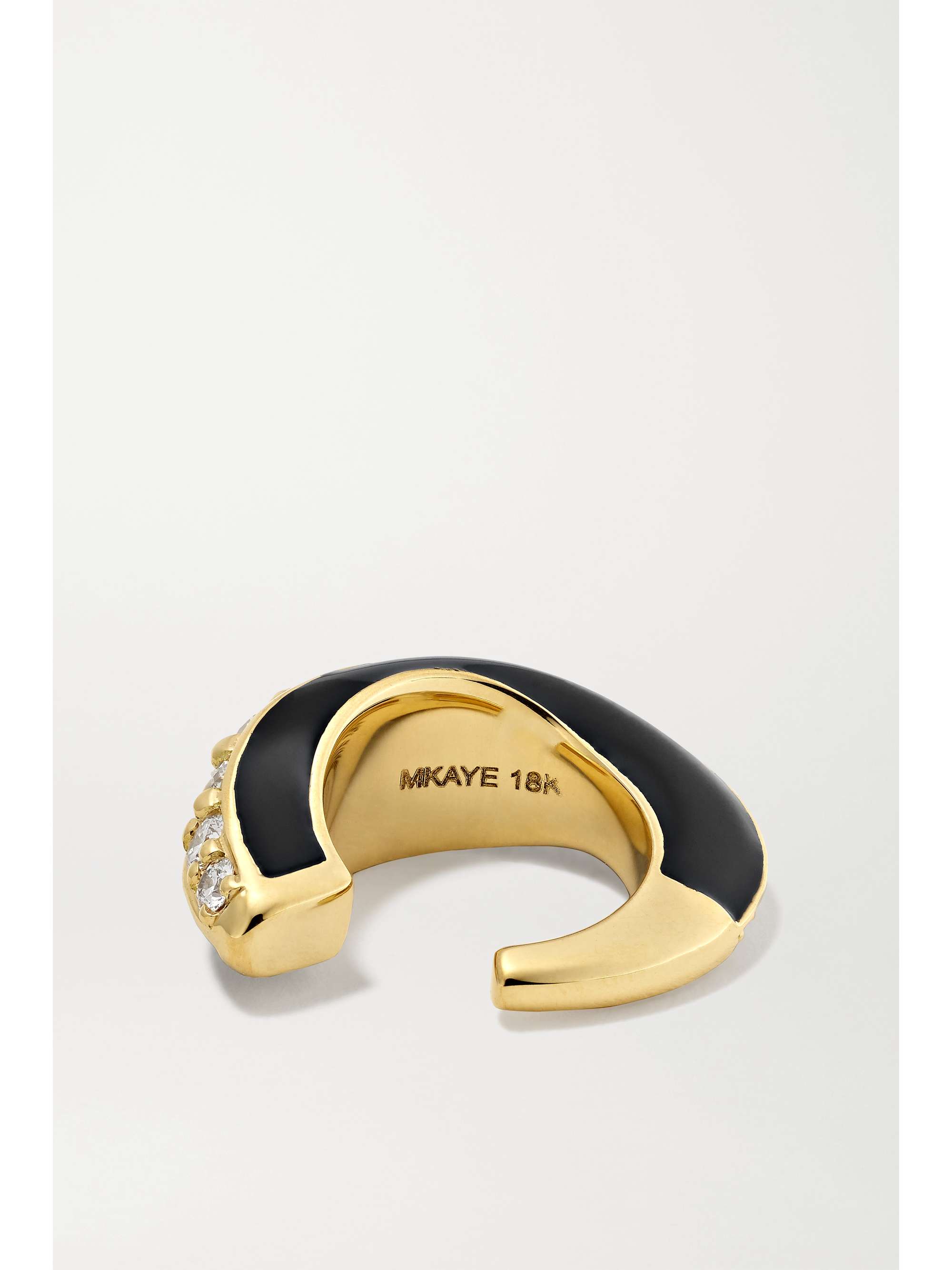 MELISSA KAYE Remi 18-karat gold, diamond and enamel ear cuff