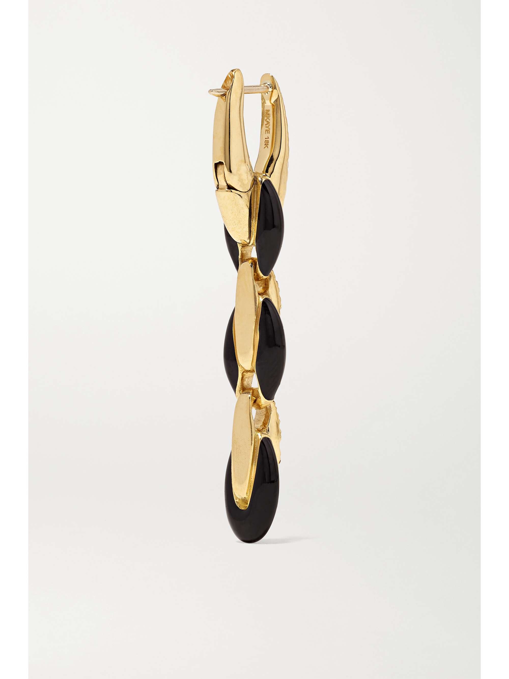 MELISSA KAYE Ada 18-karat gold, diamond and enamel earrings