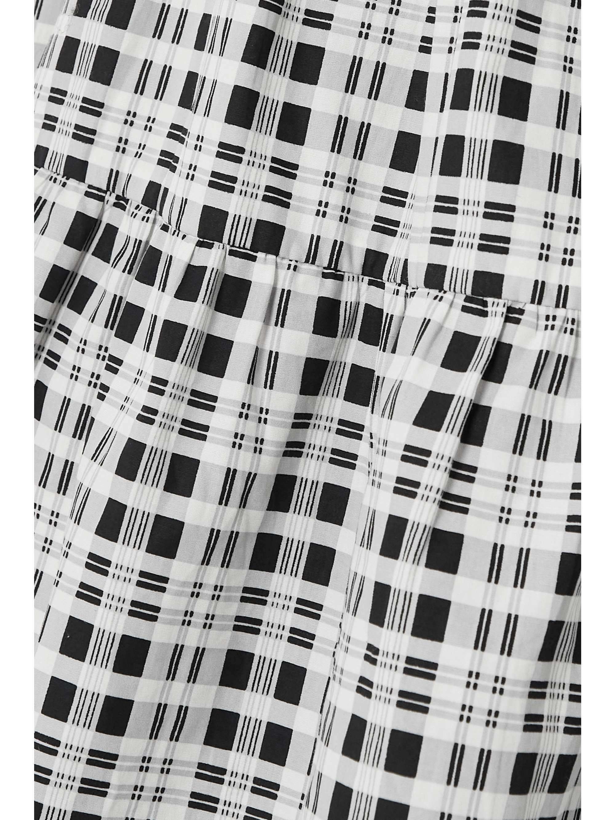 FAITHFULL + NET SUSTAIN Kiona tiered checked cotton-poplin midi dress