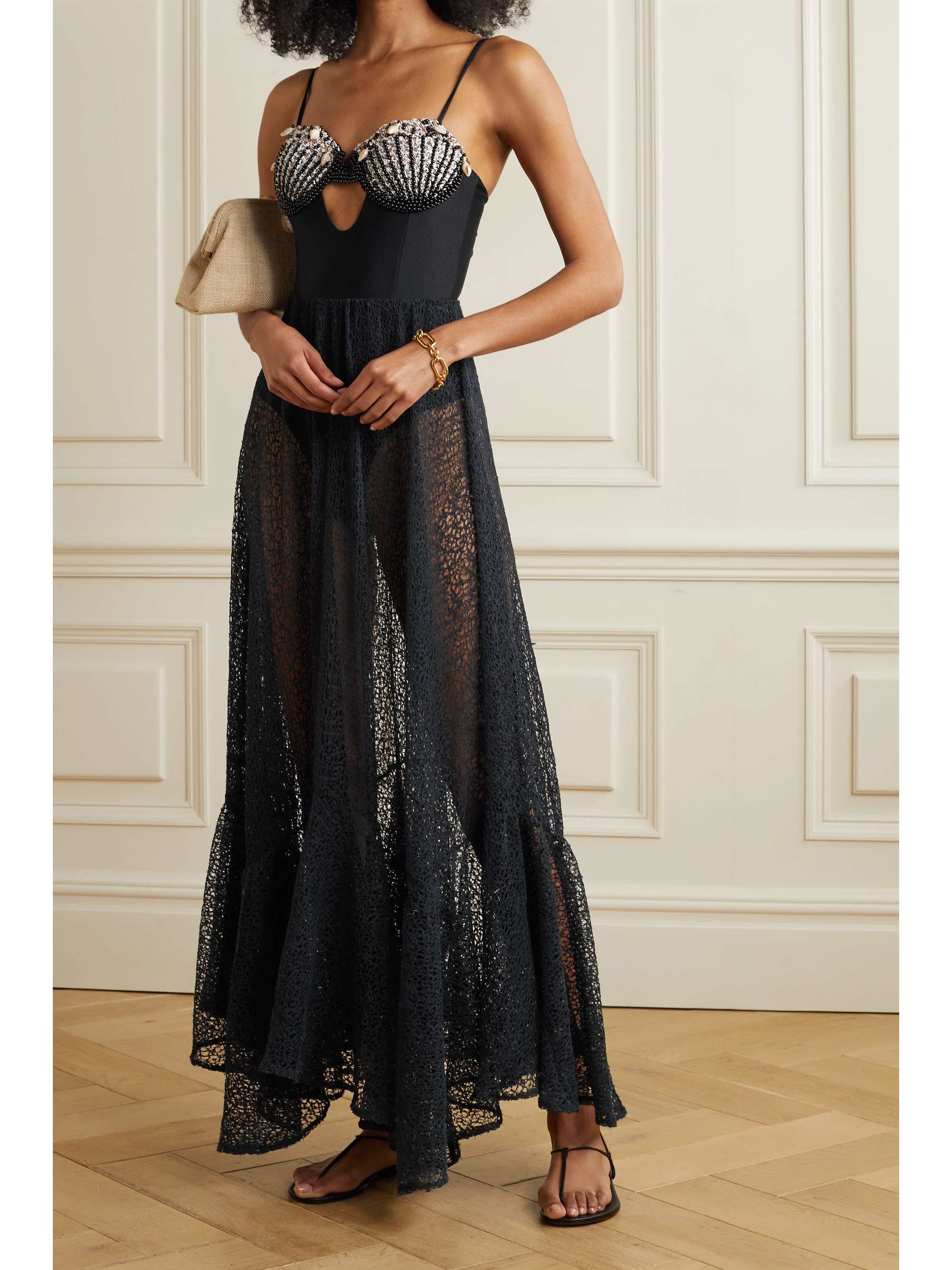 stretch-jersey maxi dress | PATBO 
