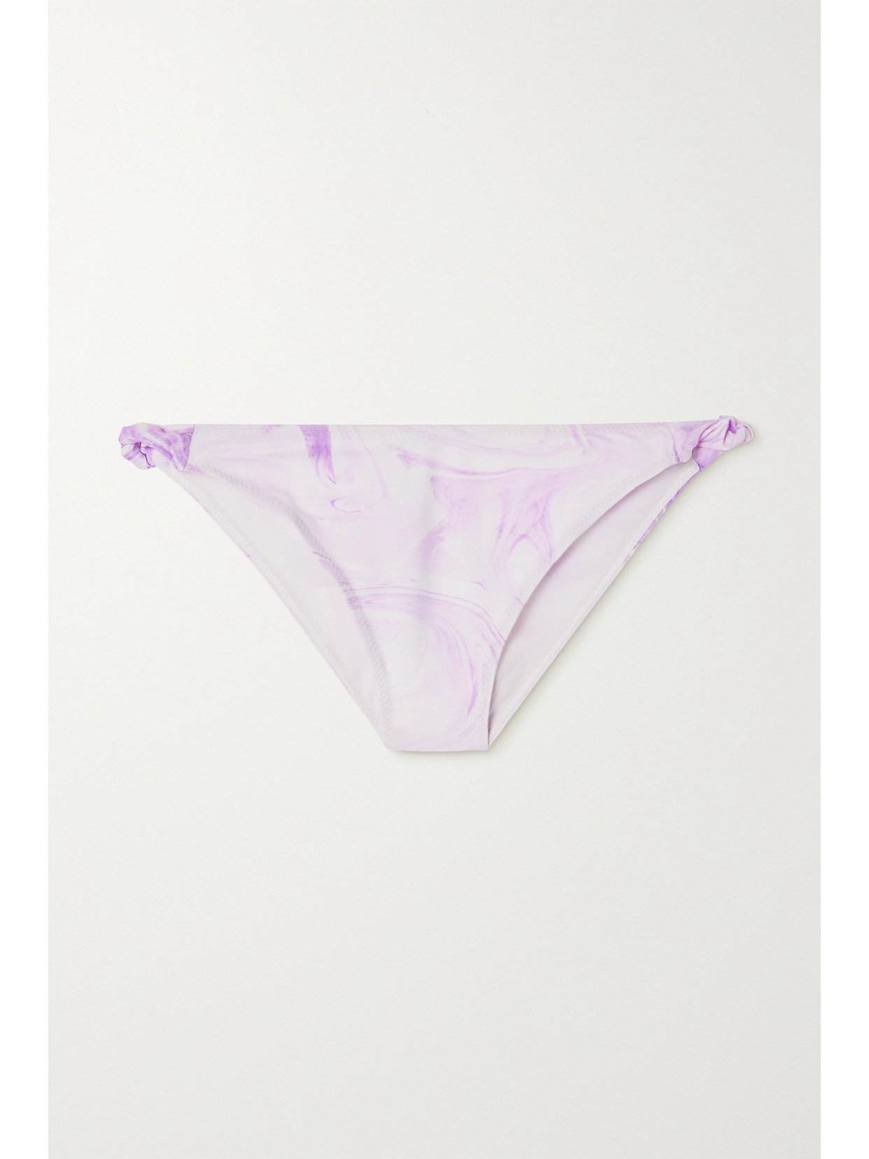 Ganni Printed Bikini Briefs In Lilac