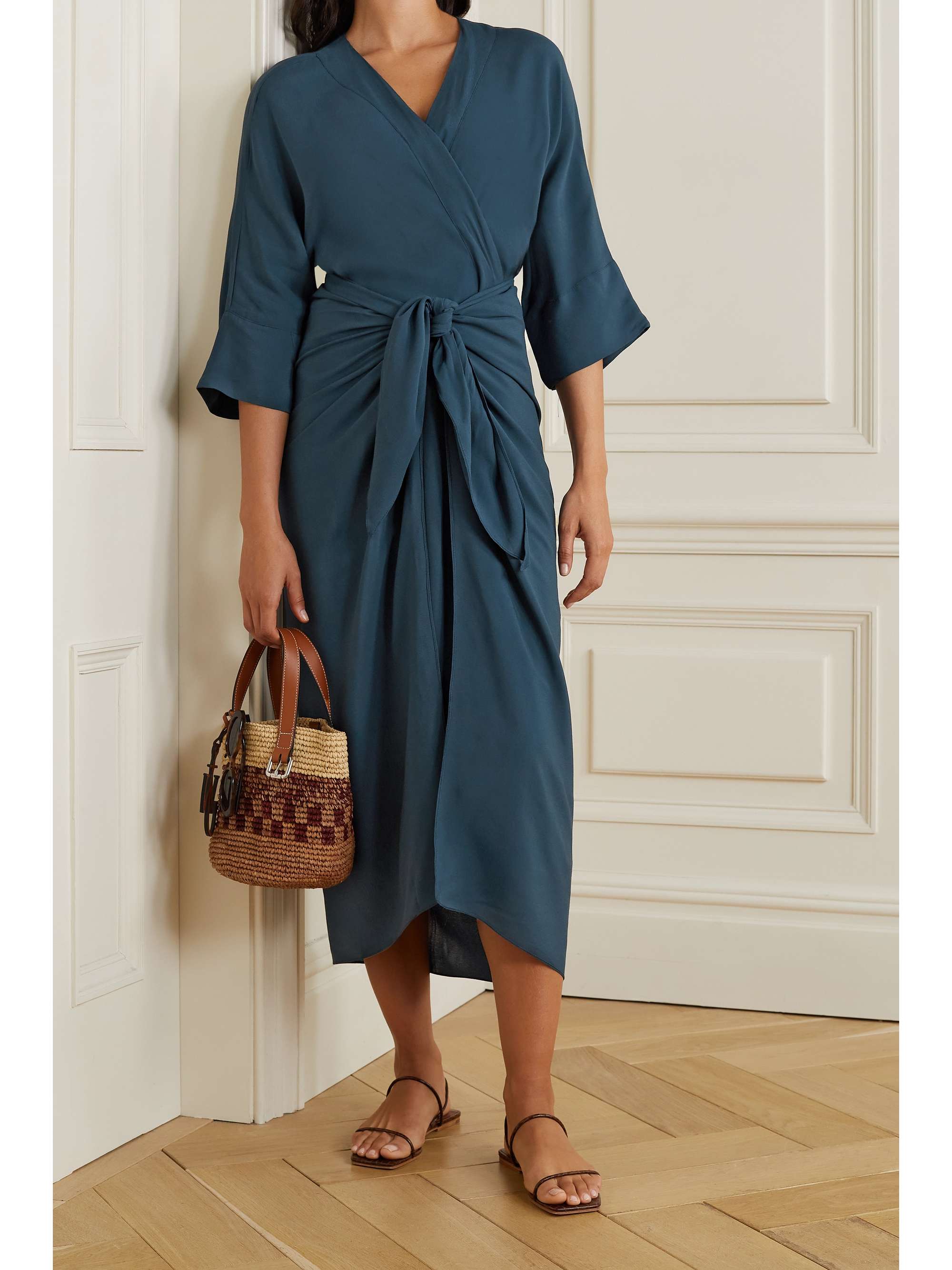 HAIGHT Crepe robe and pareo set