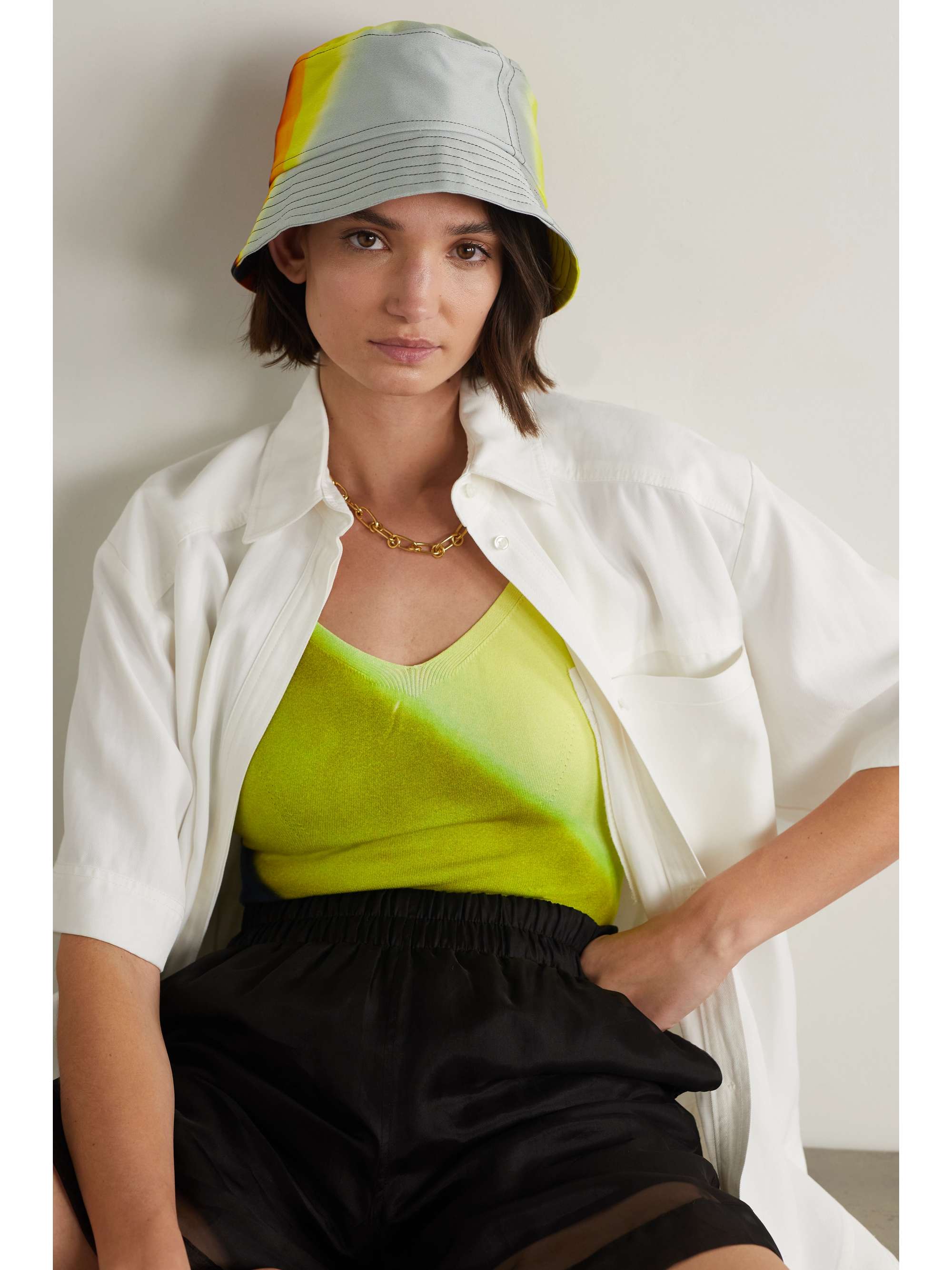 DRIES VAN NOTEN Printed cotton-sateen bucket hat