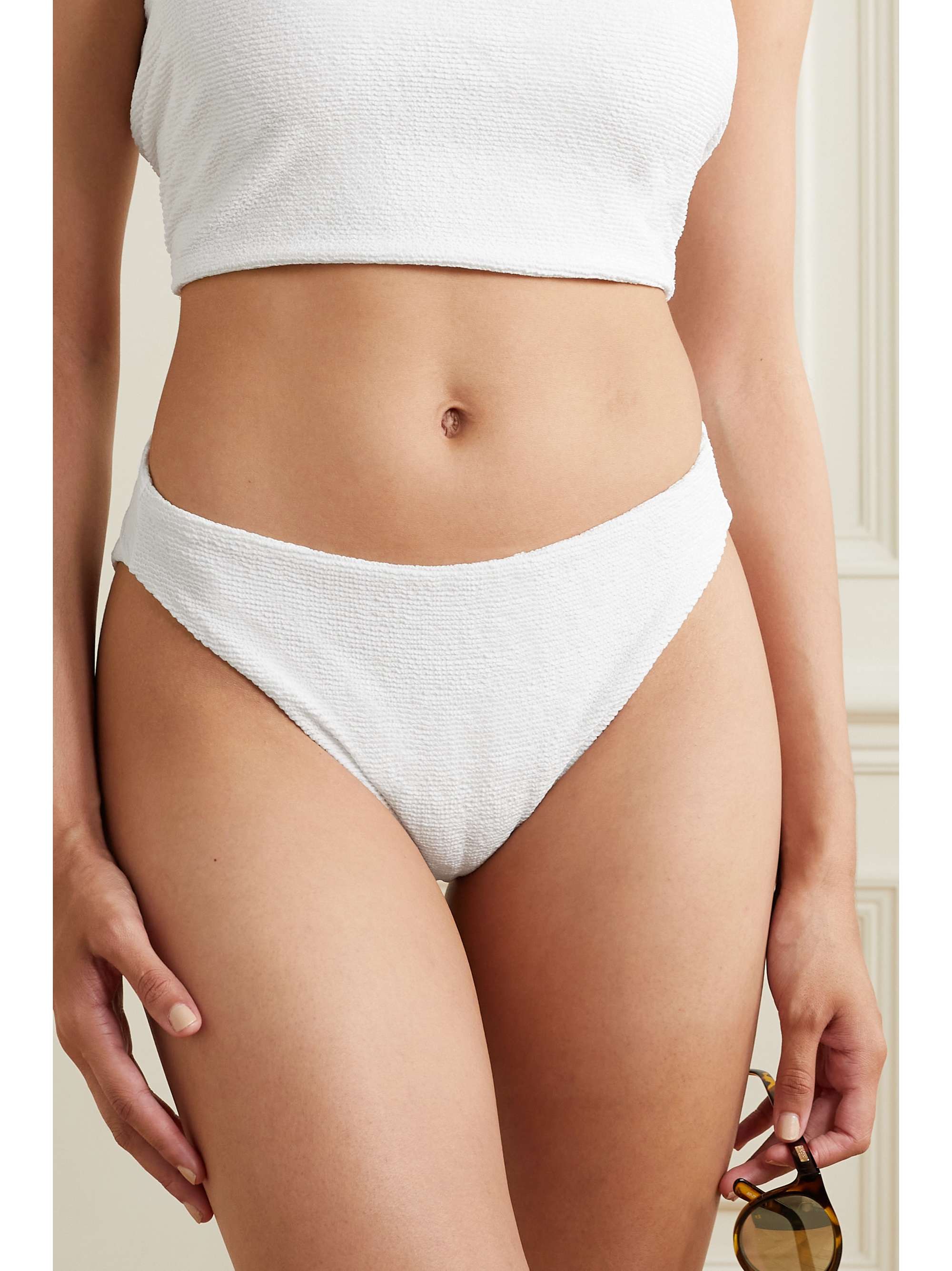 SKIN The Leni seersucker bikini briefs