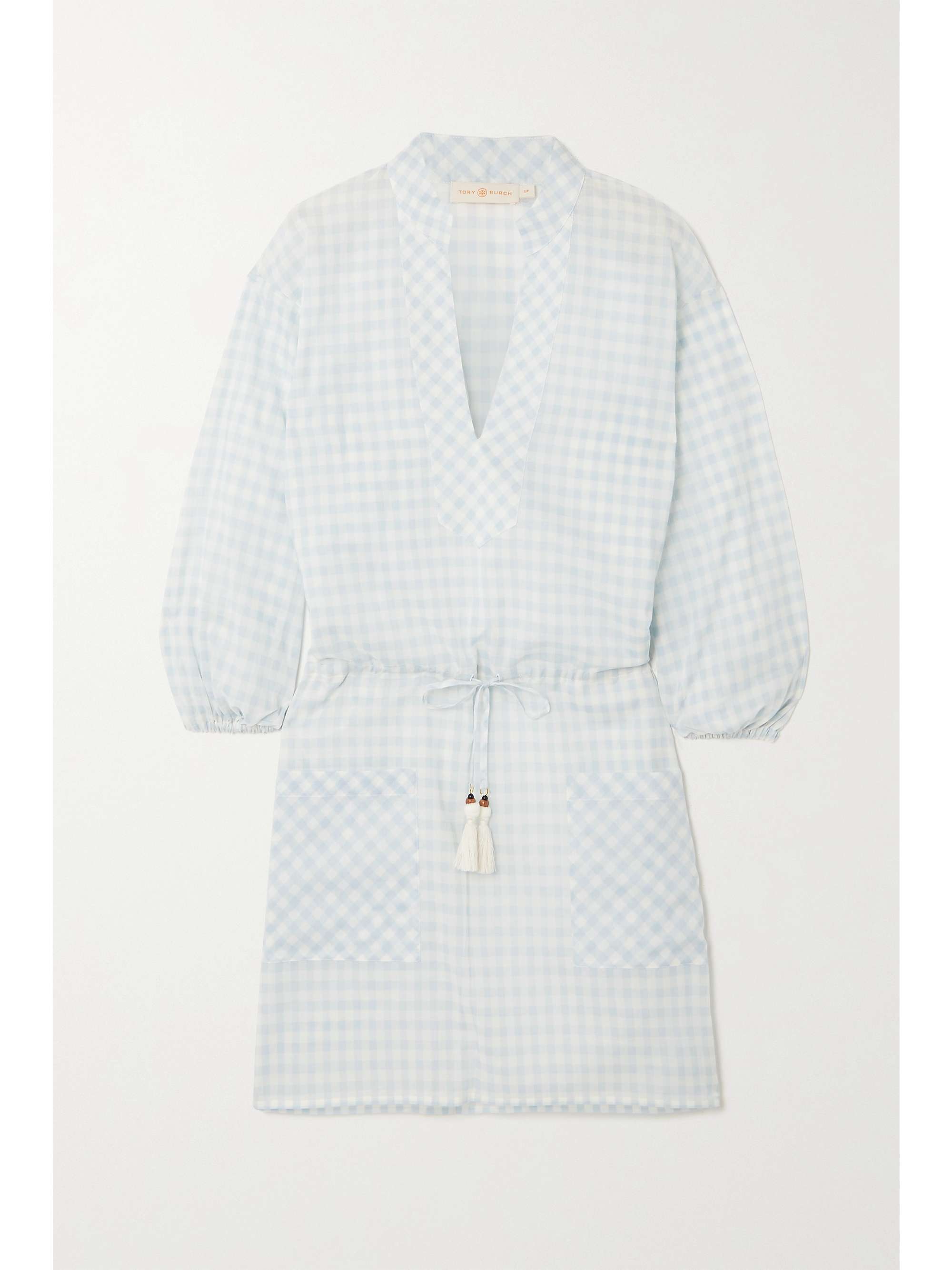 TORY BURCH Checked cotton mini dress | NET-A-PORTER TORY BURCH Checked cotton mini dress | NET-A-PORTER