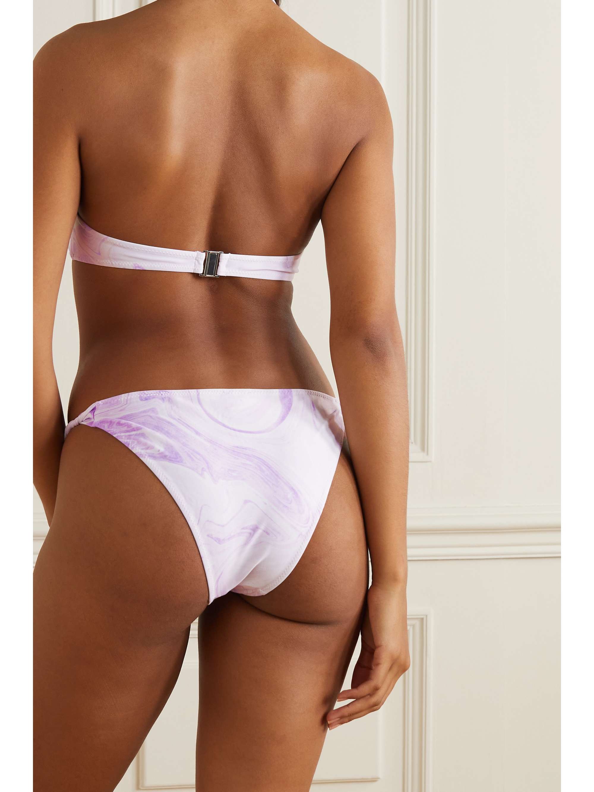 GANNI Printed bikini top