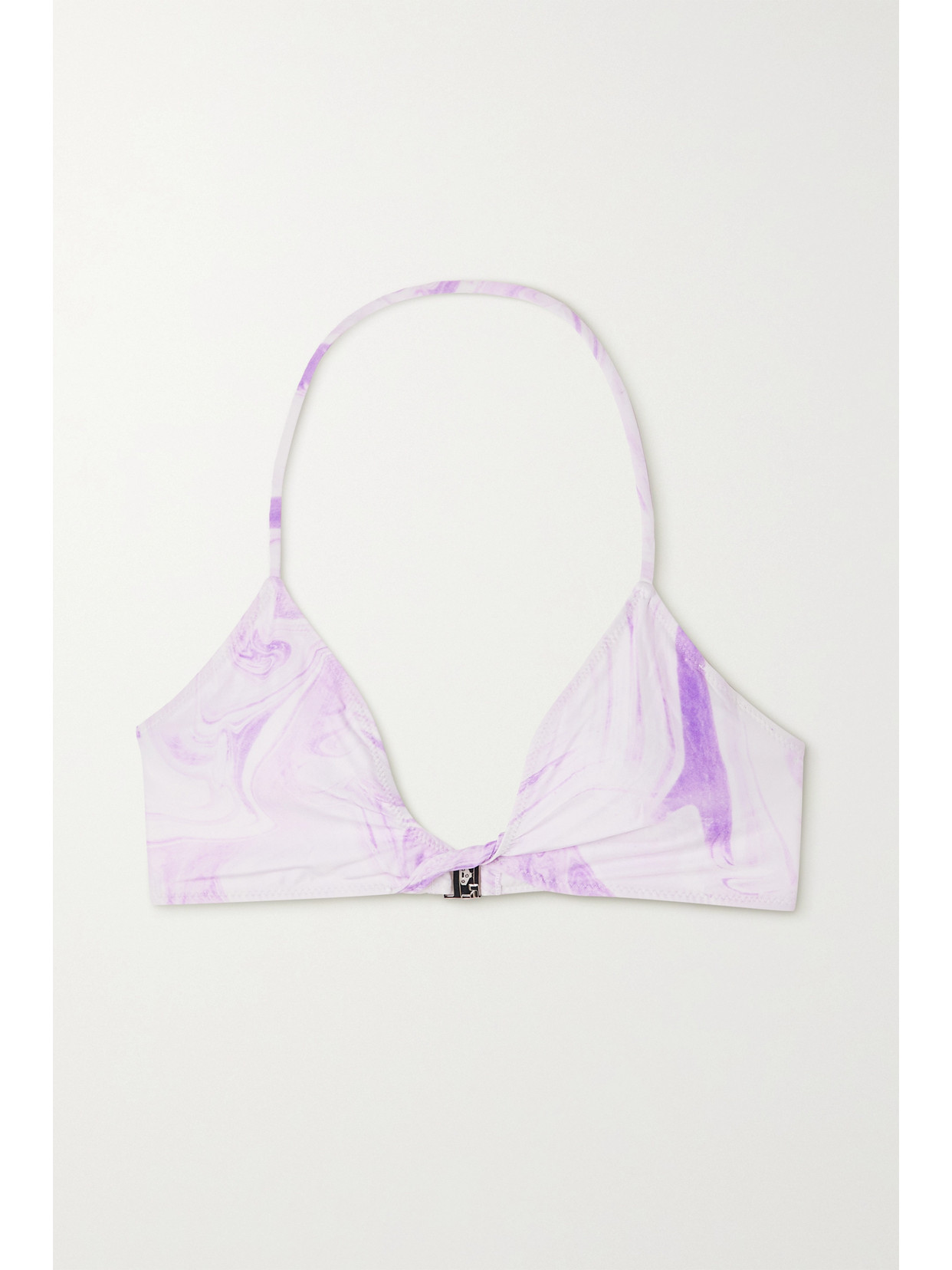 GANNI - Printed Bikini Top - Purple