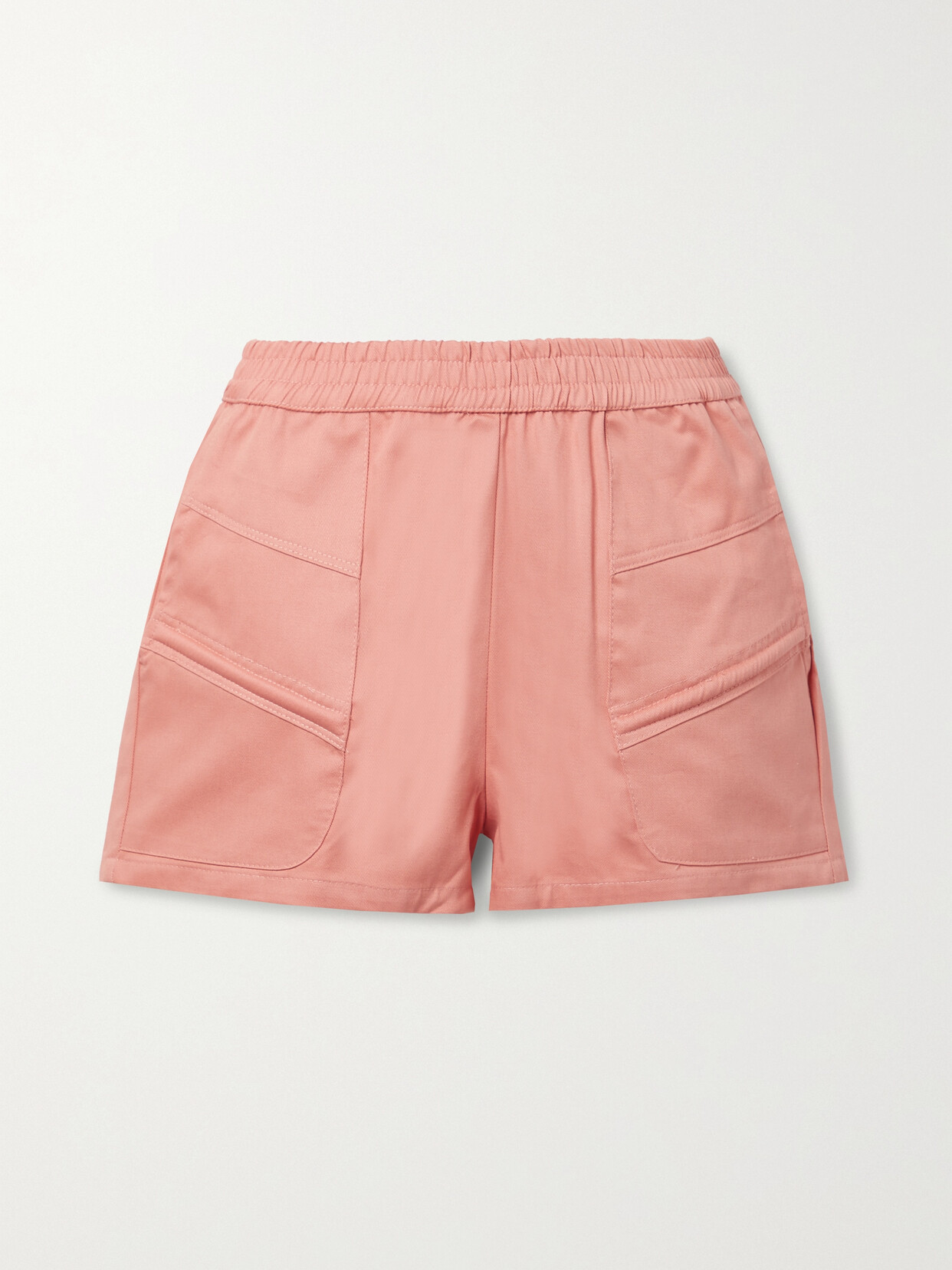 Paradised + Net Sustain Prim Cotton-twill Shorts In Coral
