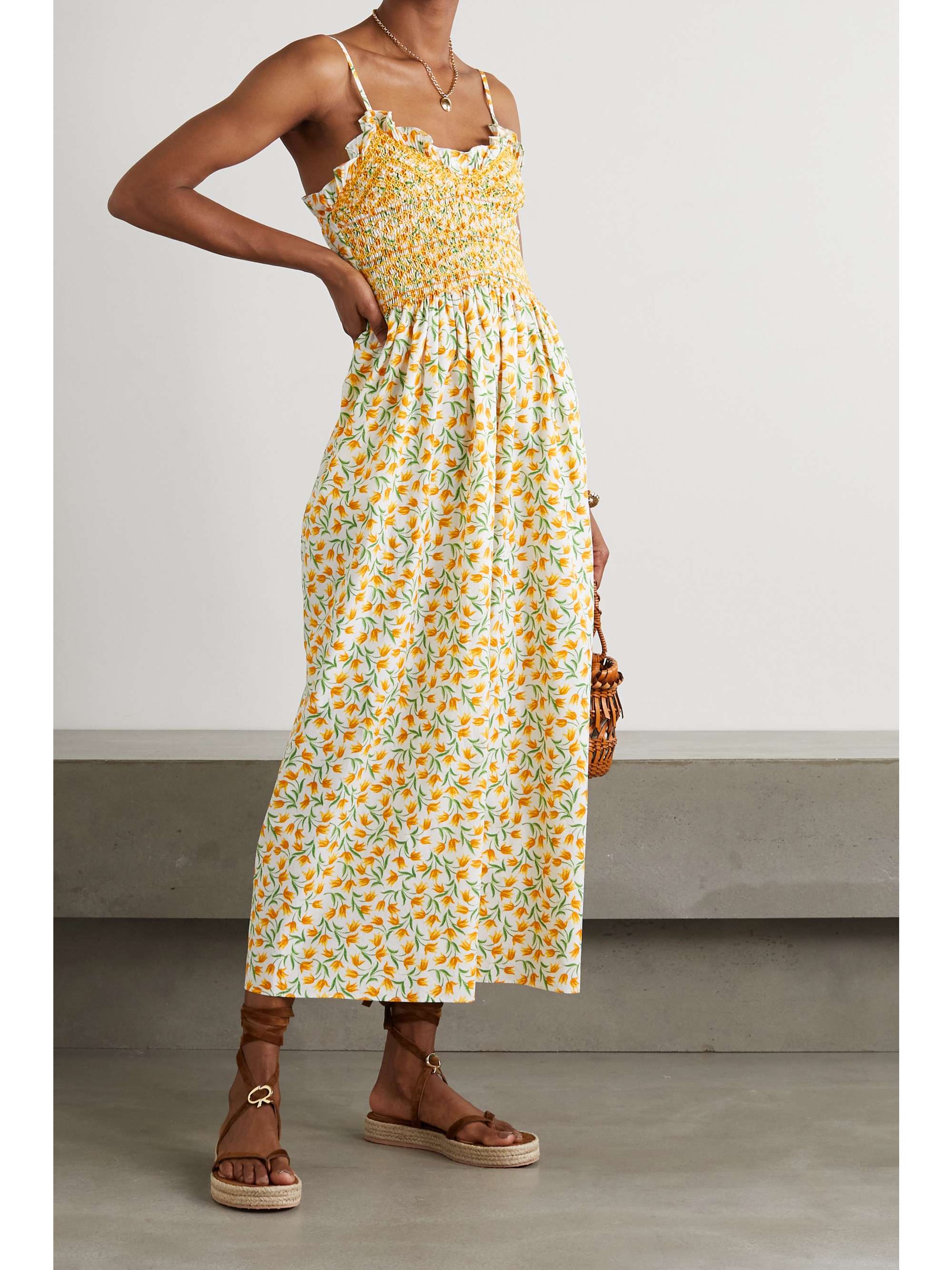 lavender floral maxi dress