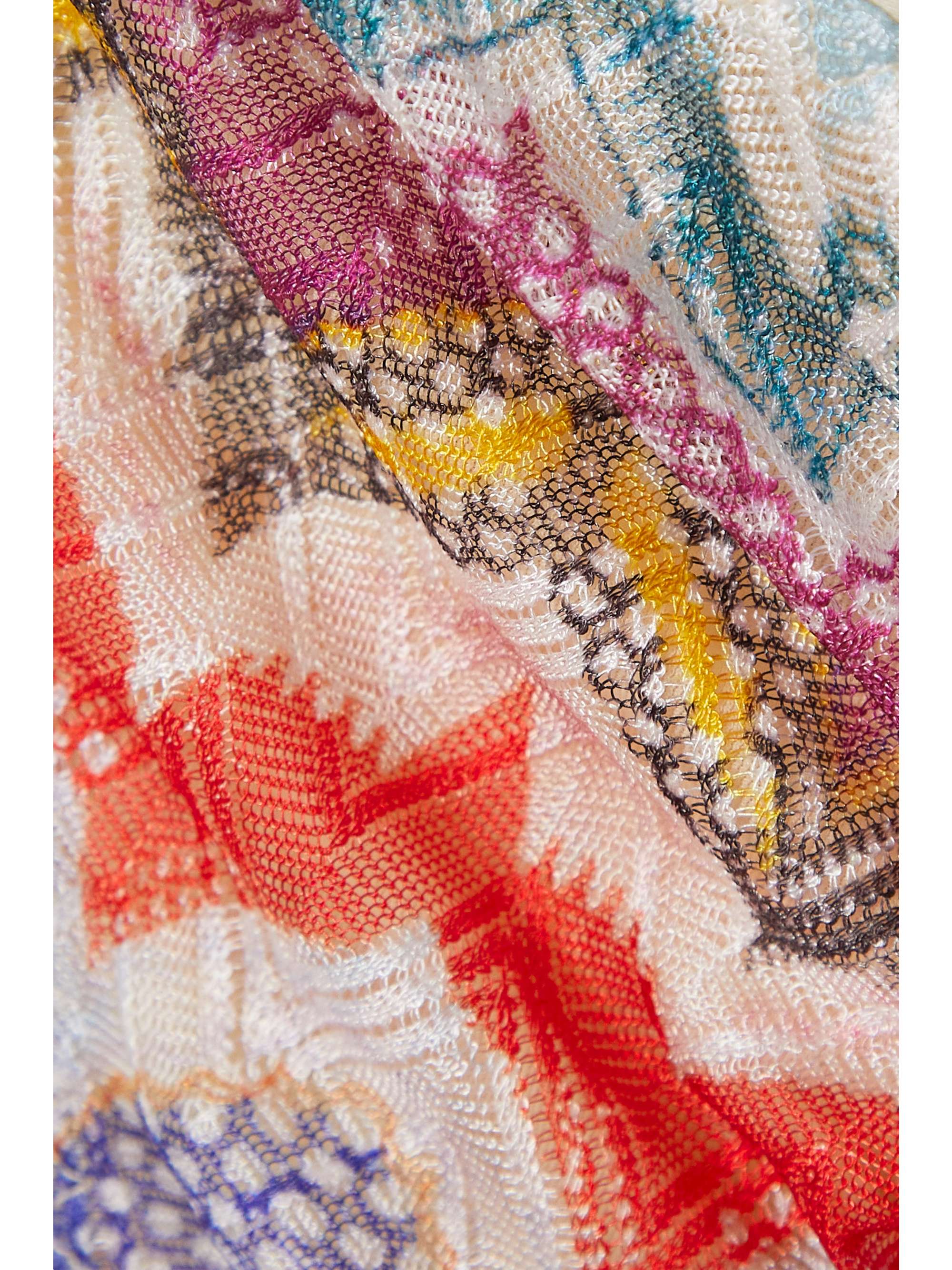 MISSONI Mare metallic crochet-knit triangle halterneck bikini