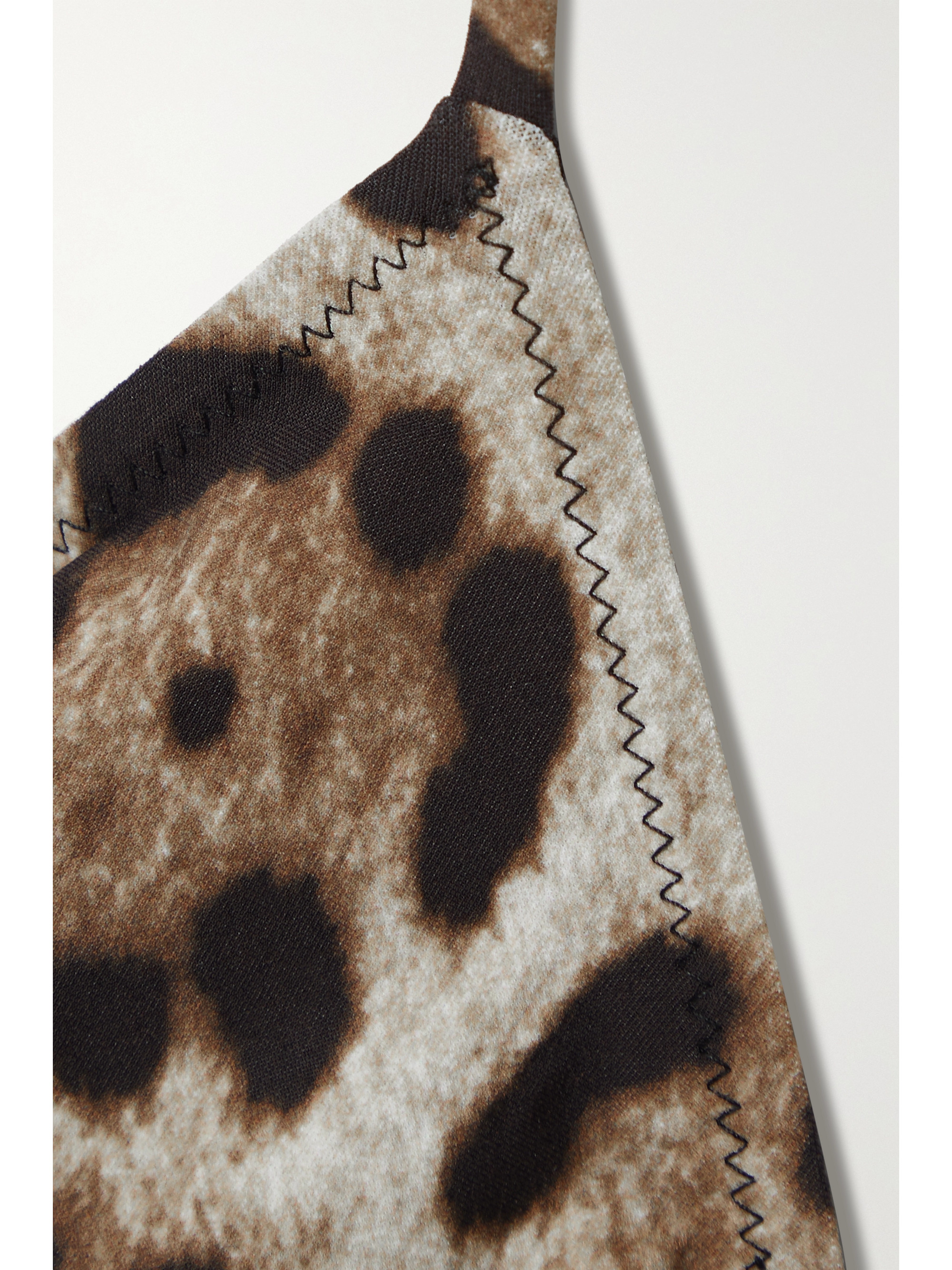 Dolce&Gabbana Leopard-print triangle bikini top