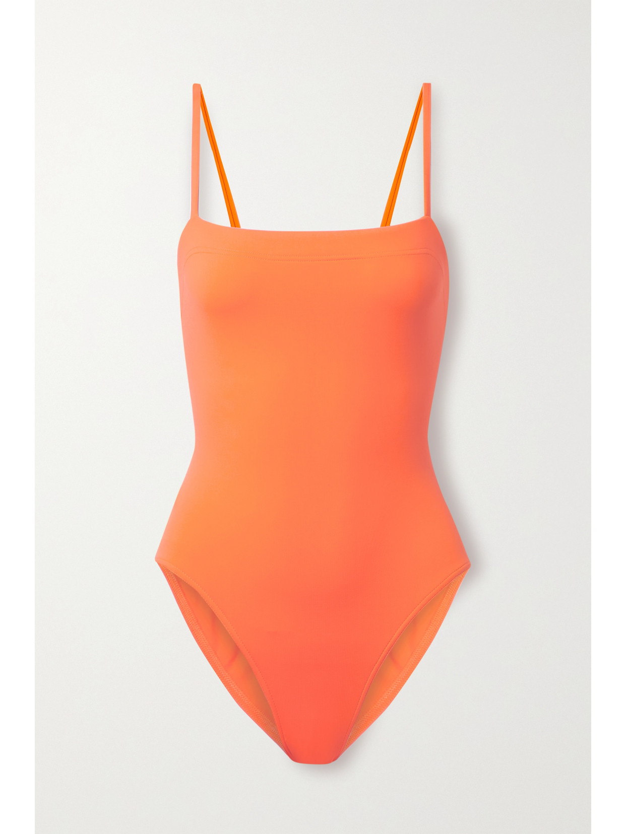 Eres Aquarelle One-piece Swimsuit With Thin Straps In Orange