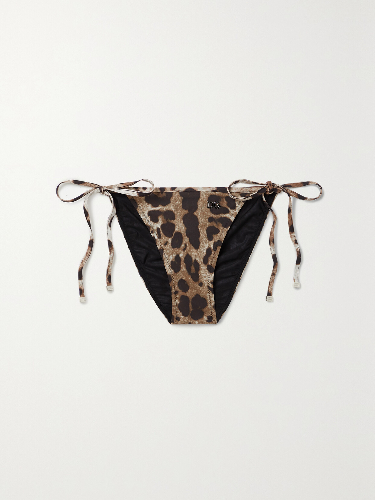 Shop Dolce & Gabbana Leopard-print Bikini Briefs In Leopard Print