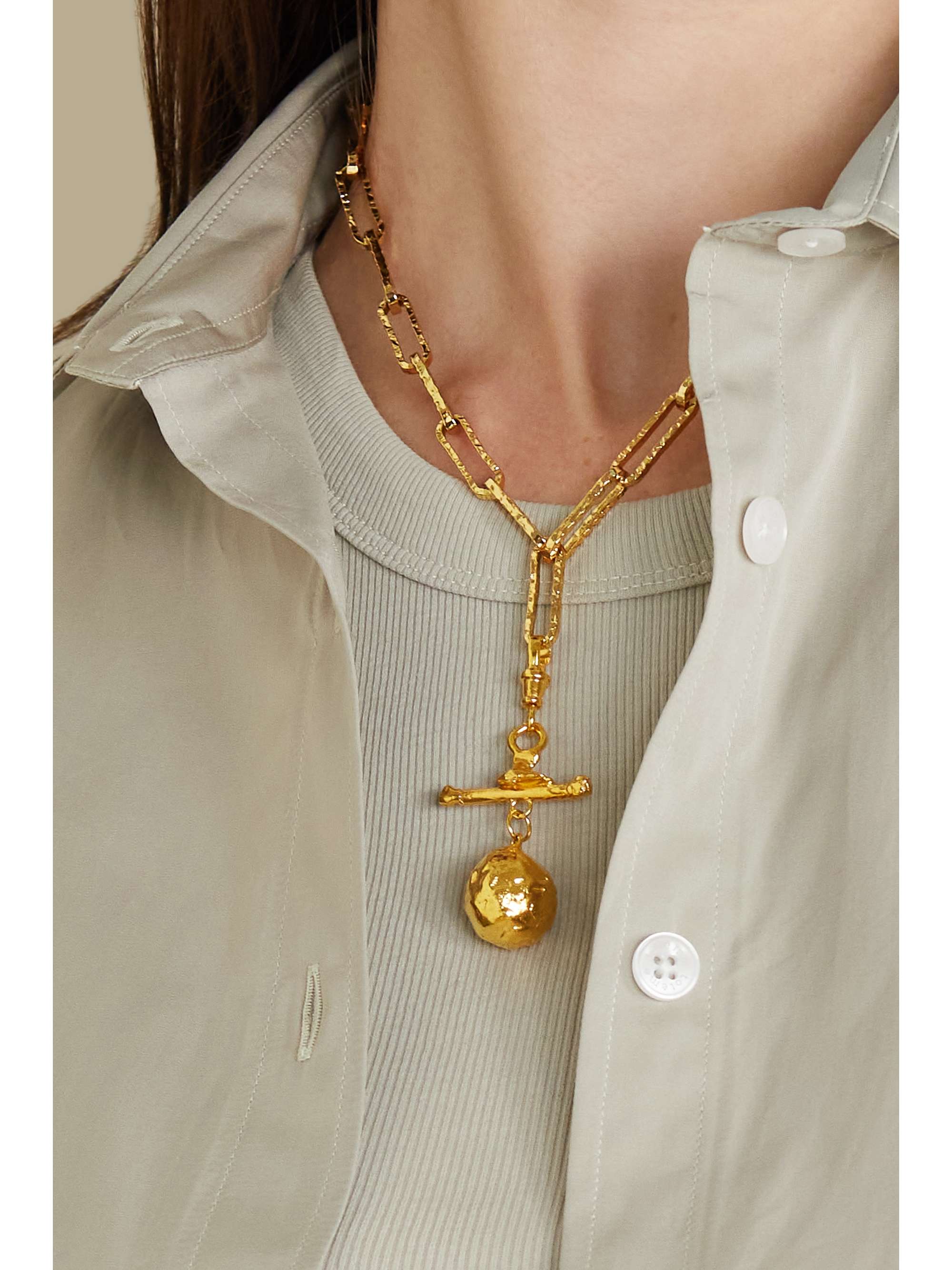 ALIGHIERI L'Aura Chapter III gold-plated necklace