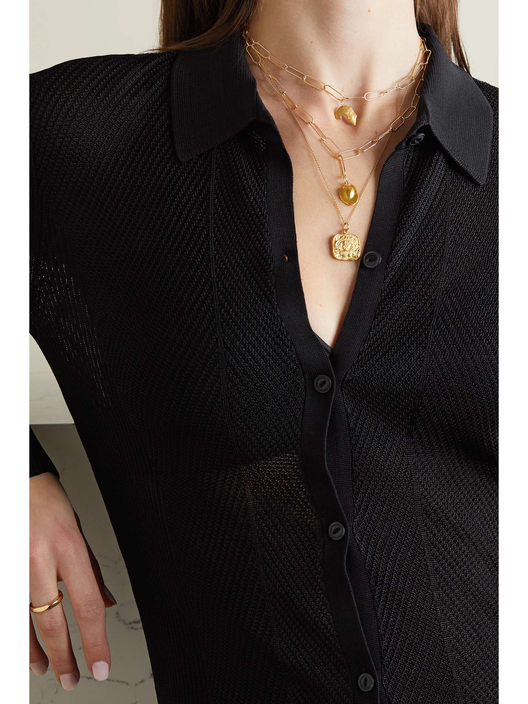 ALIGHIERI Baby Sinking Stars gold-plated necklace