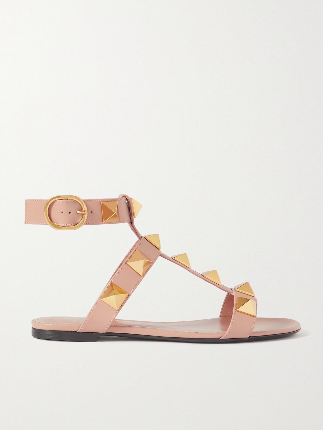 Valentino Garavani Roman Stud Leather Sandals - Neutrals