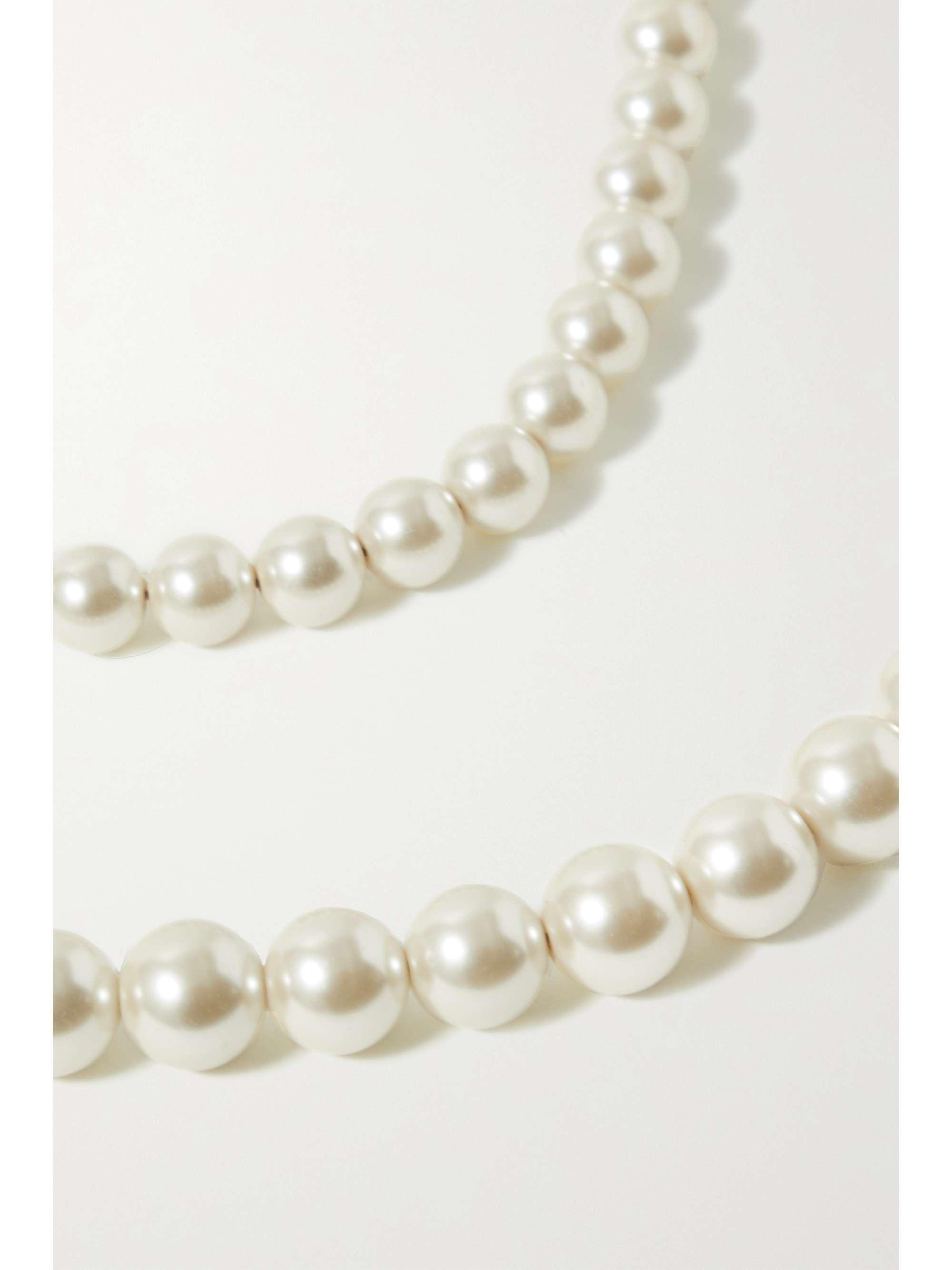 ROXANNE ASSOULIN Set of two gold-tone faux pearl necklaces