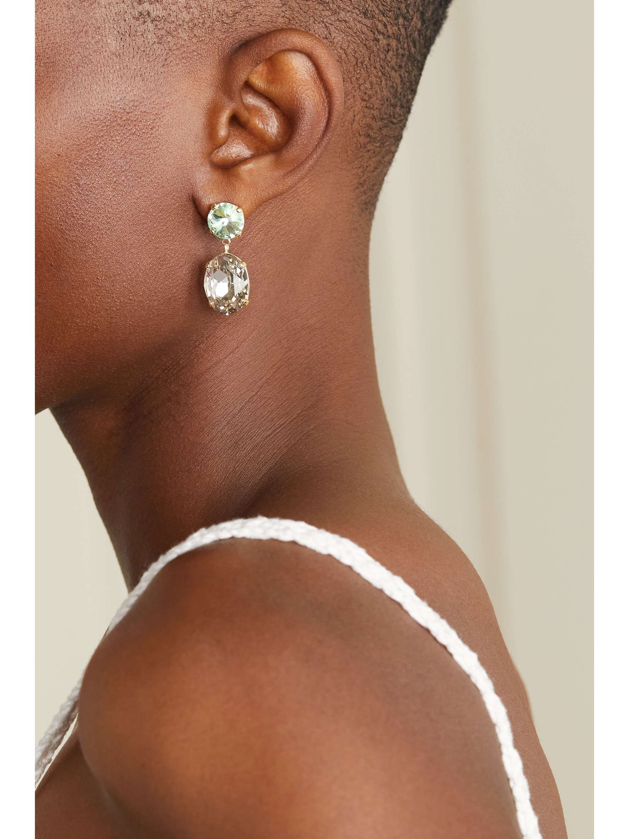 ROXANNE ASSOULIN Hip-Hop But Not gold-tone crystal earrings