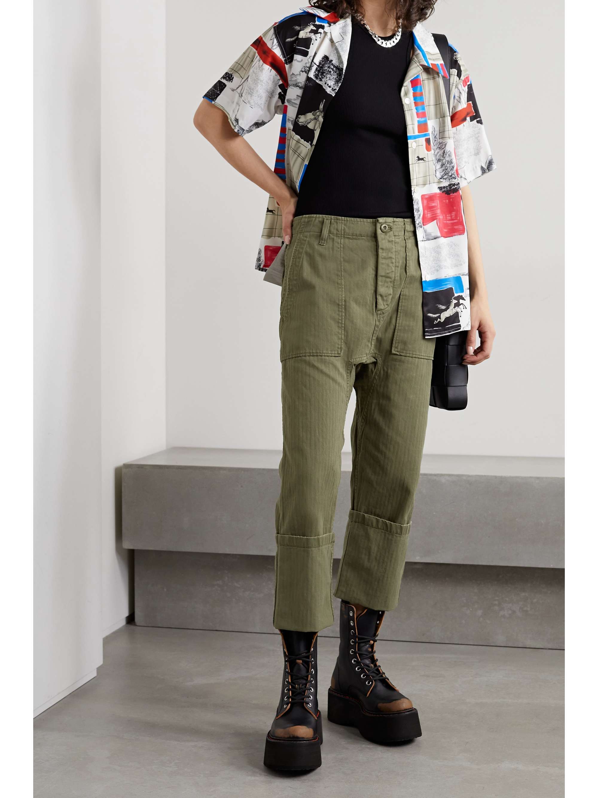 R13 Utility cropped cotton pants