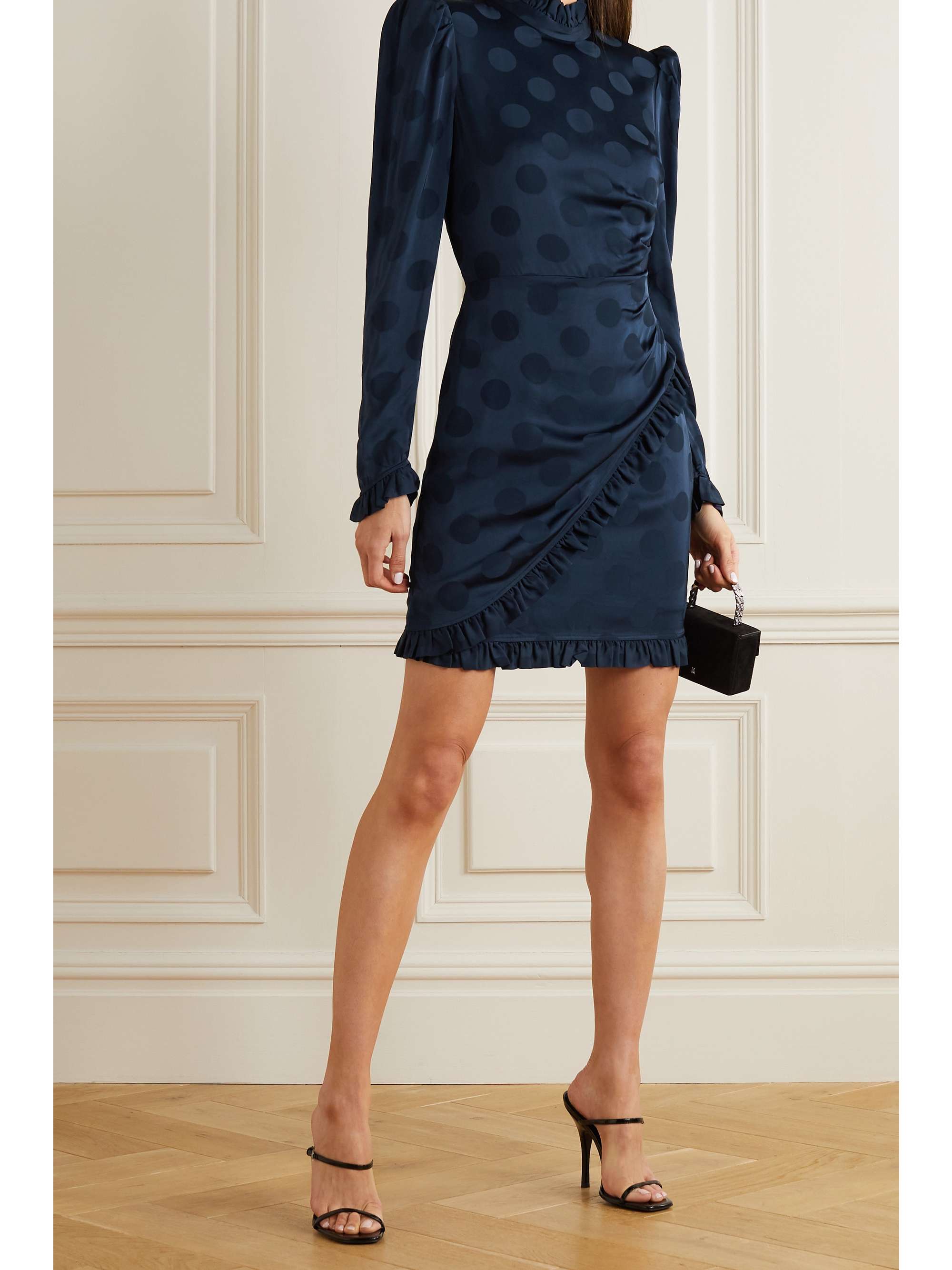 blush cowl neck dress