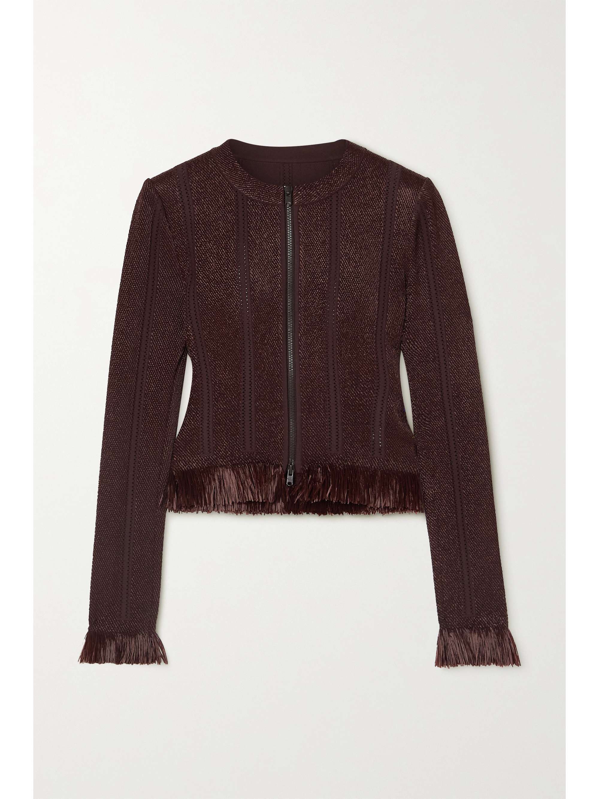 fringe knit jacket