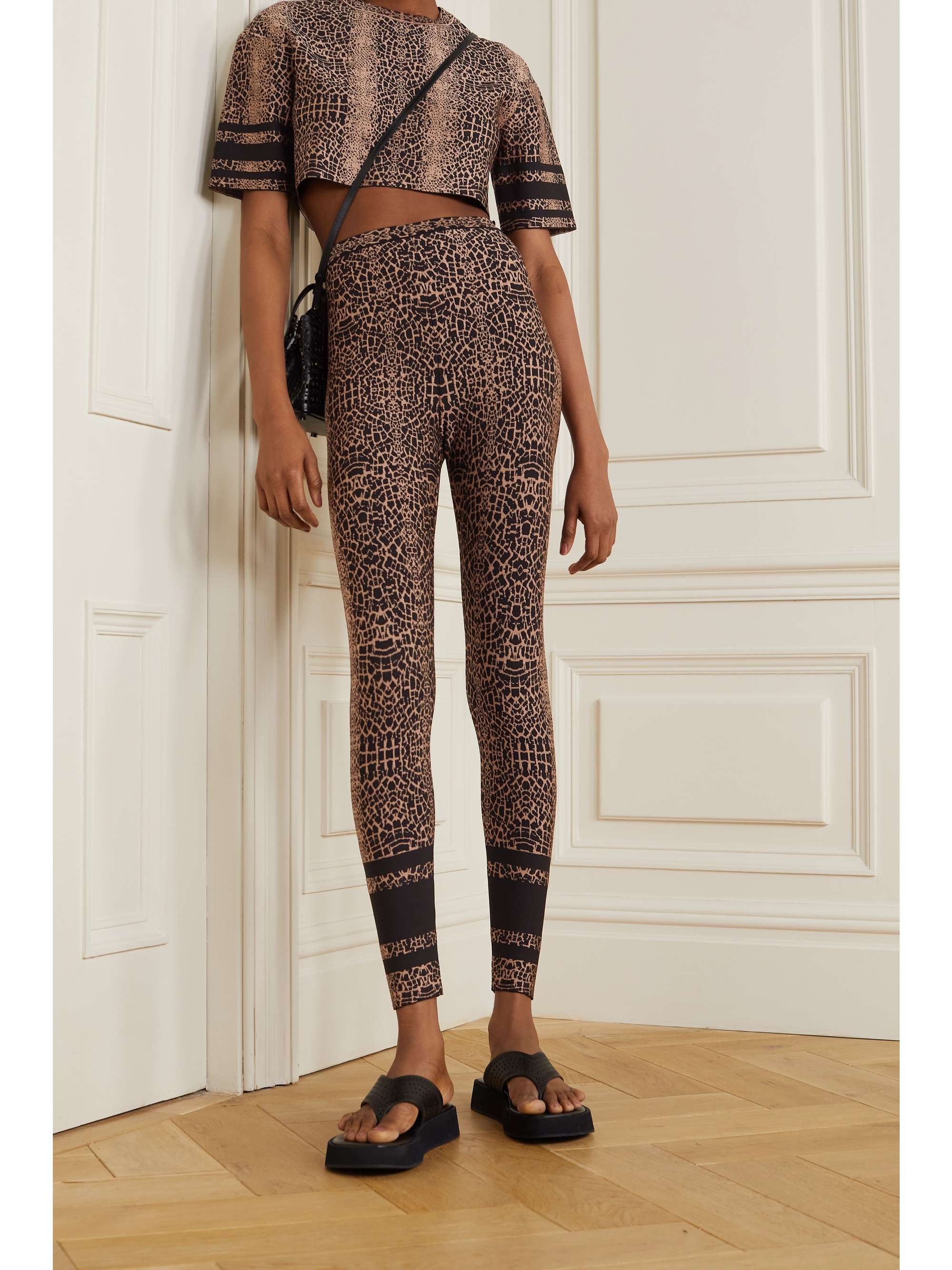 NET-A-PORTER jacquard-knit | leggings ALAÏA Leopard