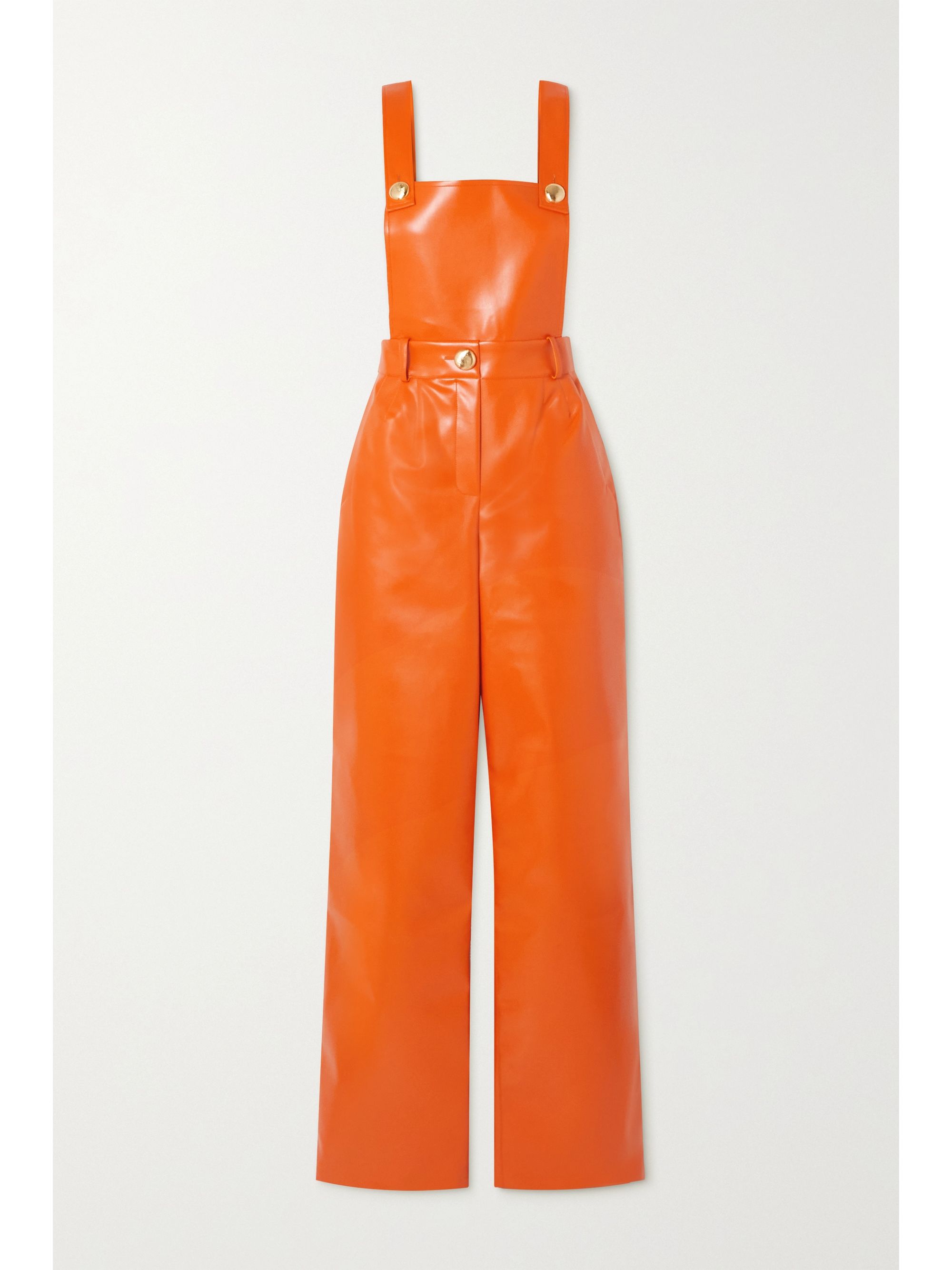Orange faux leather jumpsuit Outlet