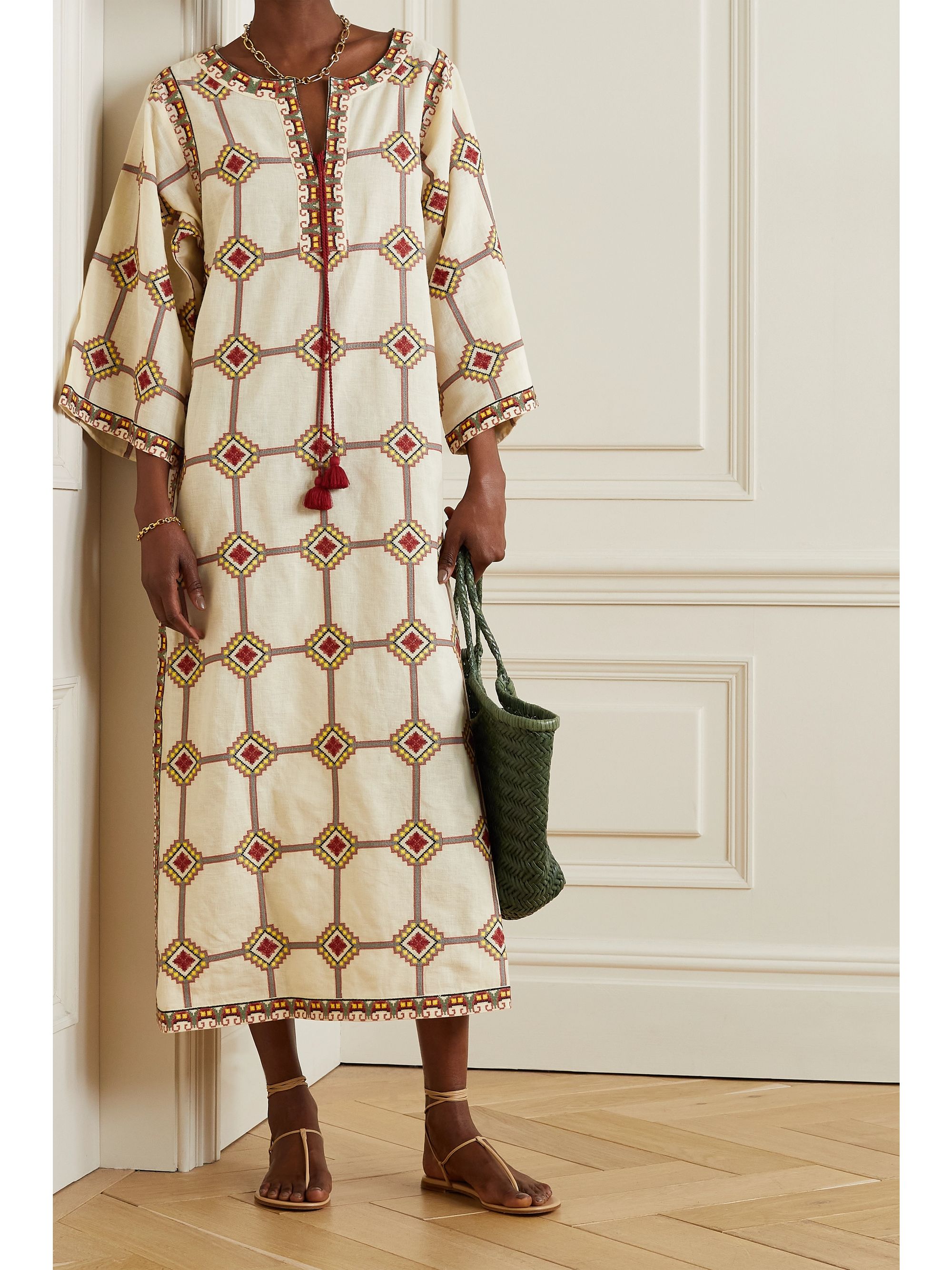 Tory burch embroidered caftan Clearance