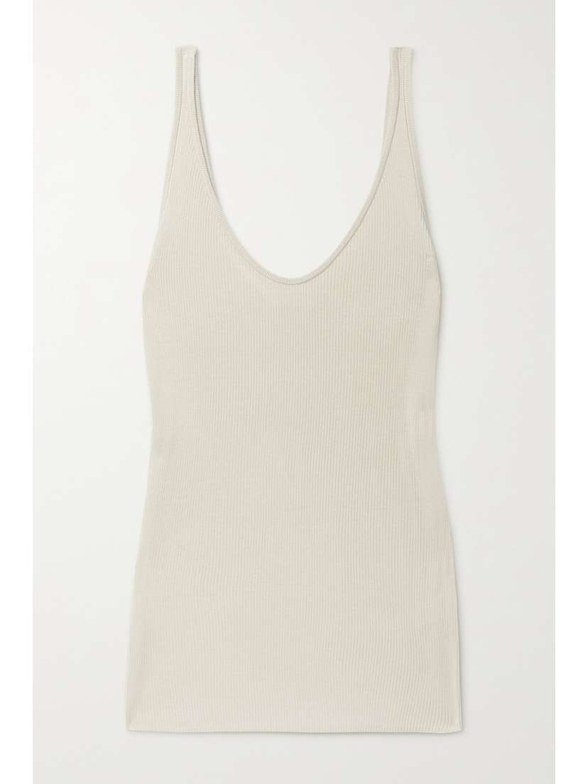 Co Ribbed Silk Tank