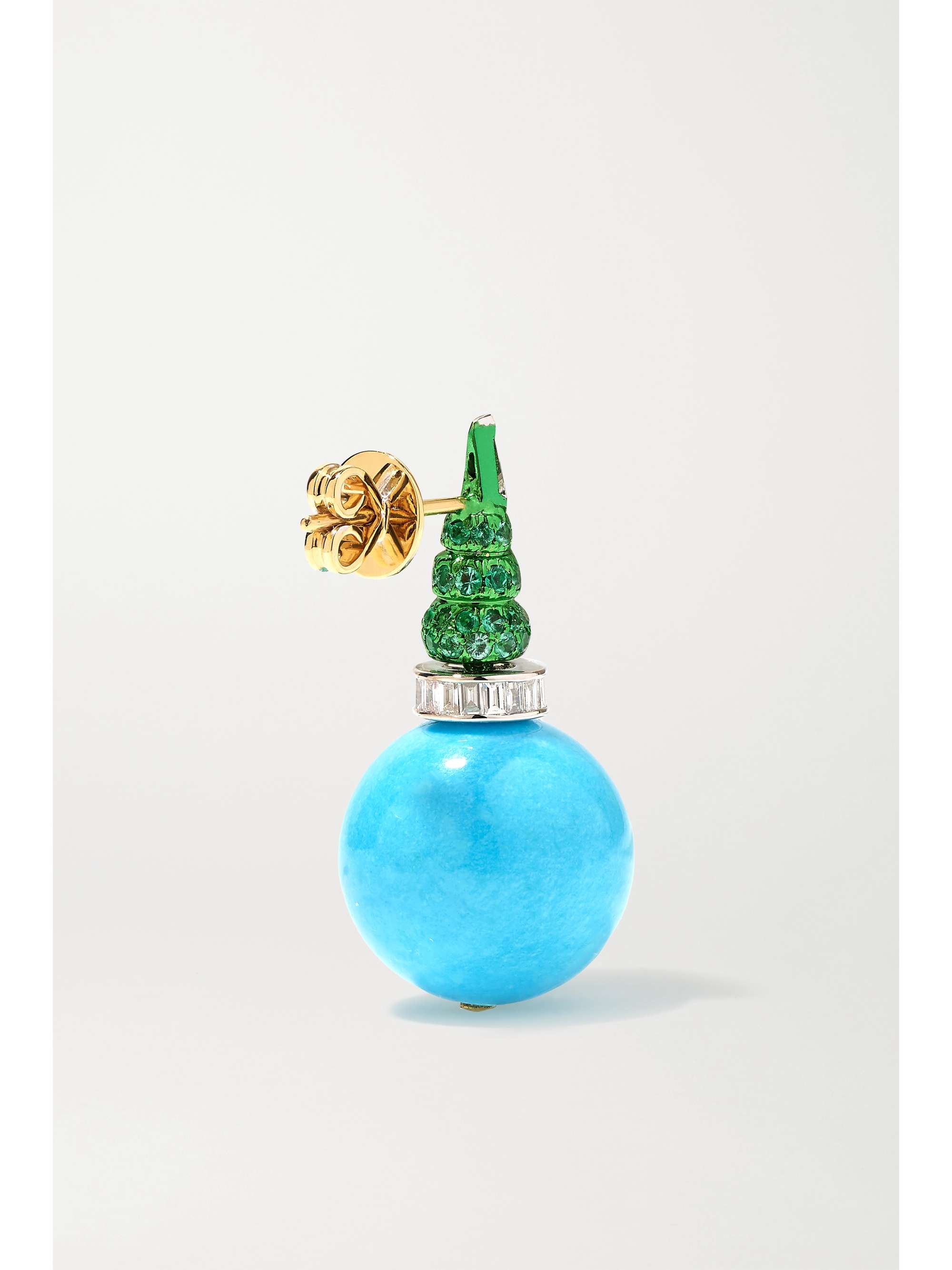 BINA GOENKA 18-karat gold multi-stone earrings