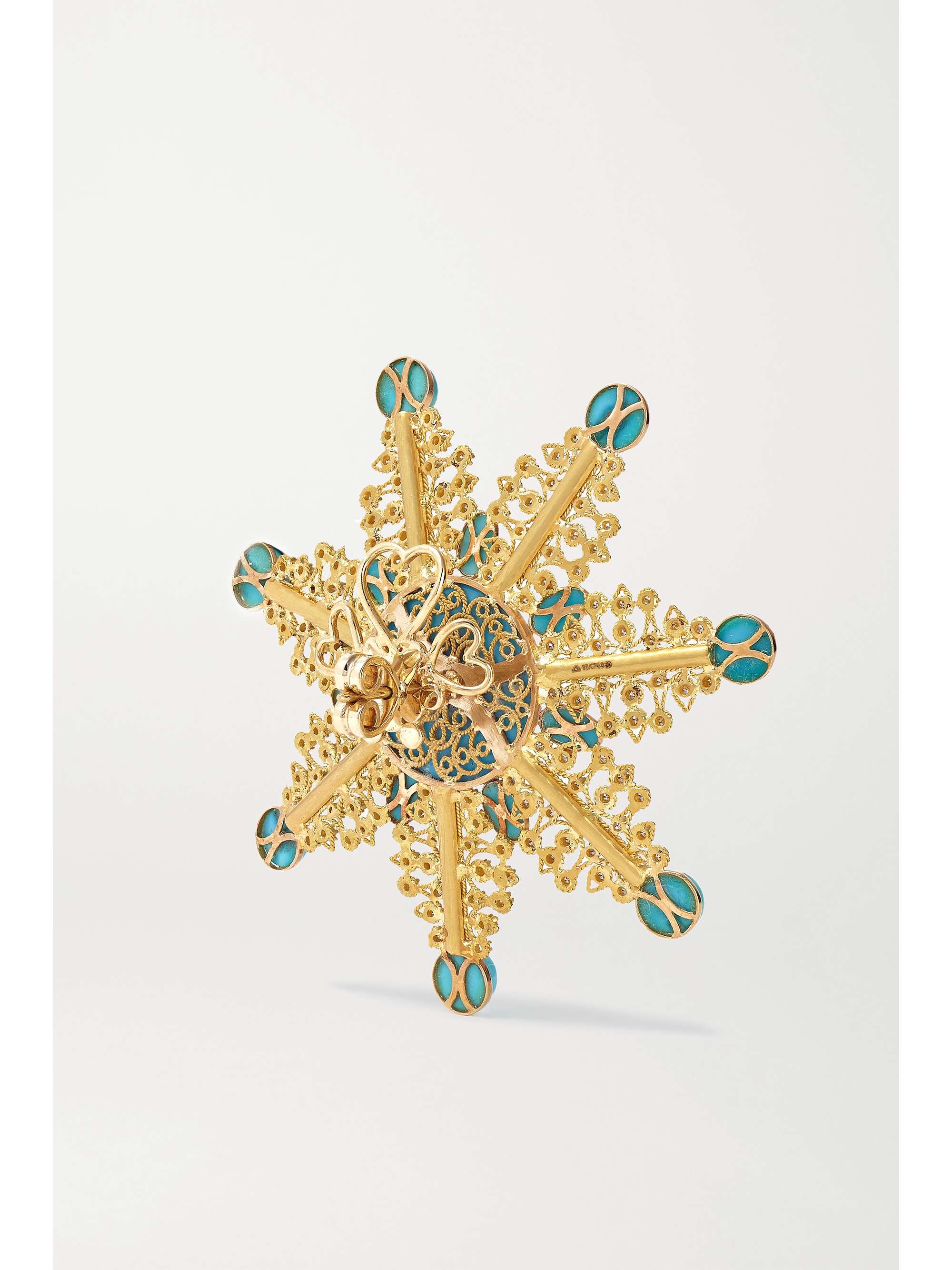 BINA GOENKA 18-karat gold multi-stone earrings