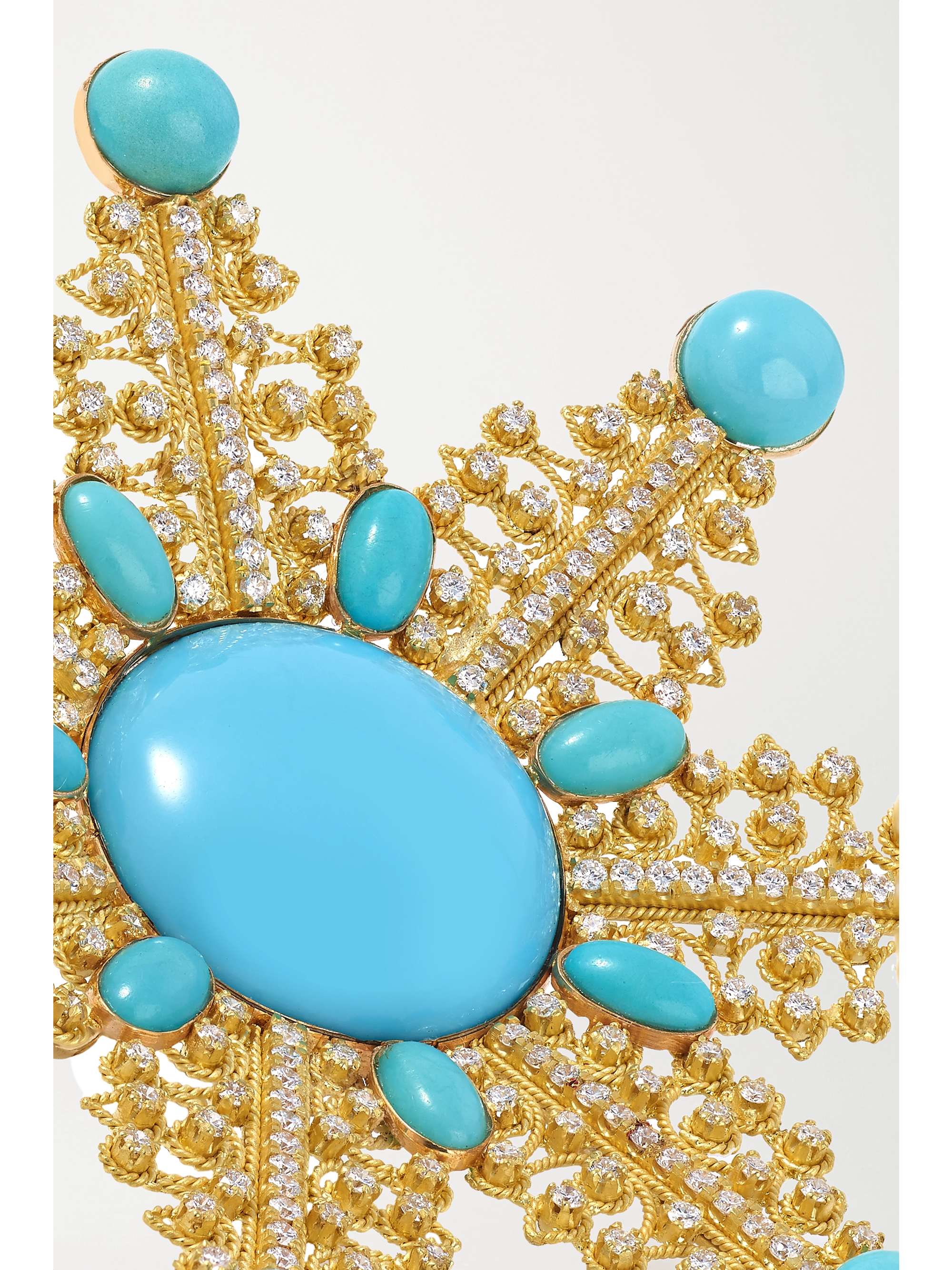 BINA GOENKA 18-karat gold multi-stone earrings