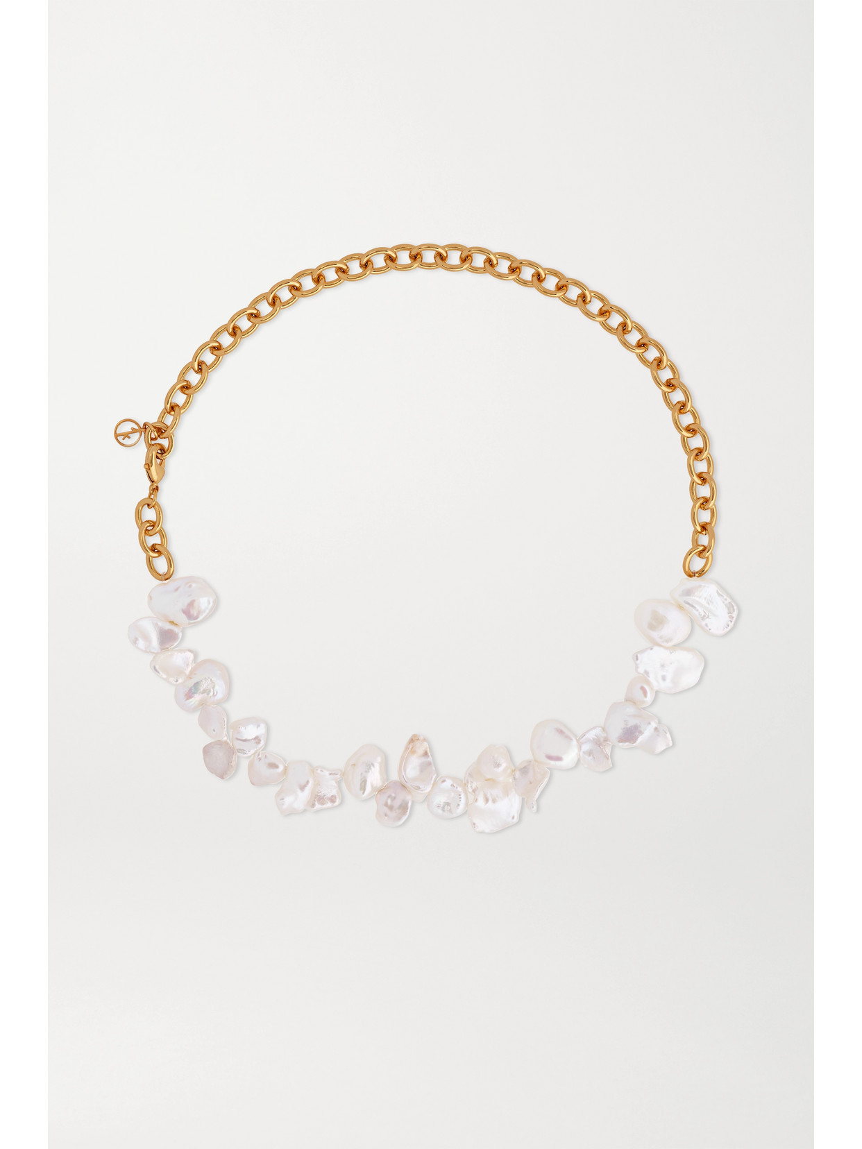 Anissa Kermiche Two Faced Shelley Gold-plated Pearl Necklace