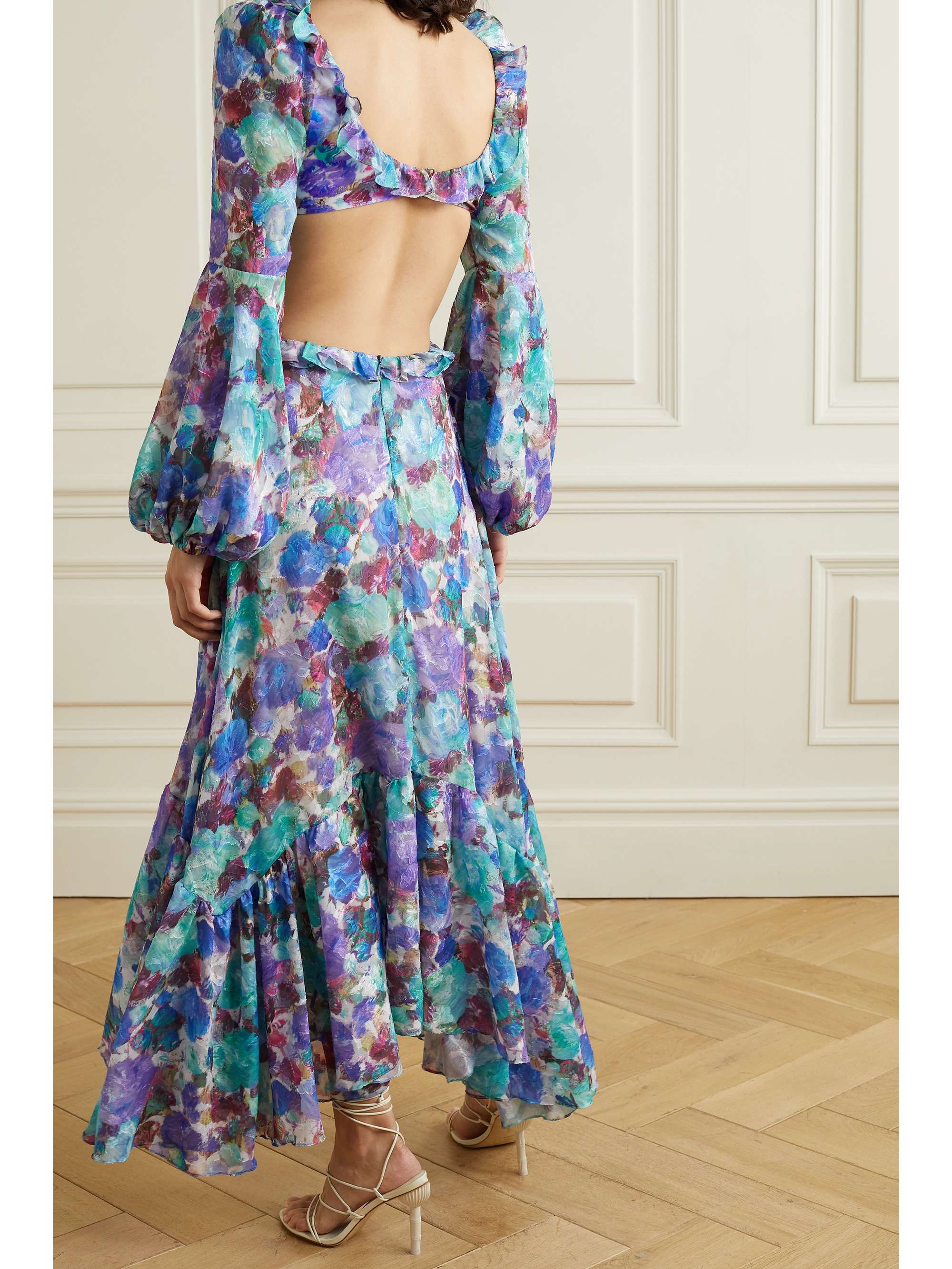 jersey and jacquard maxi dress | PATBO 