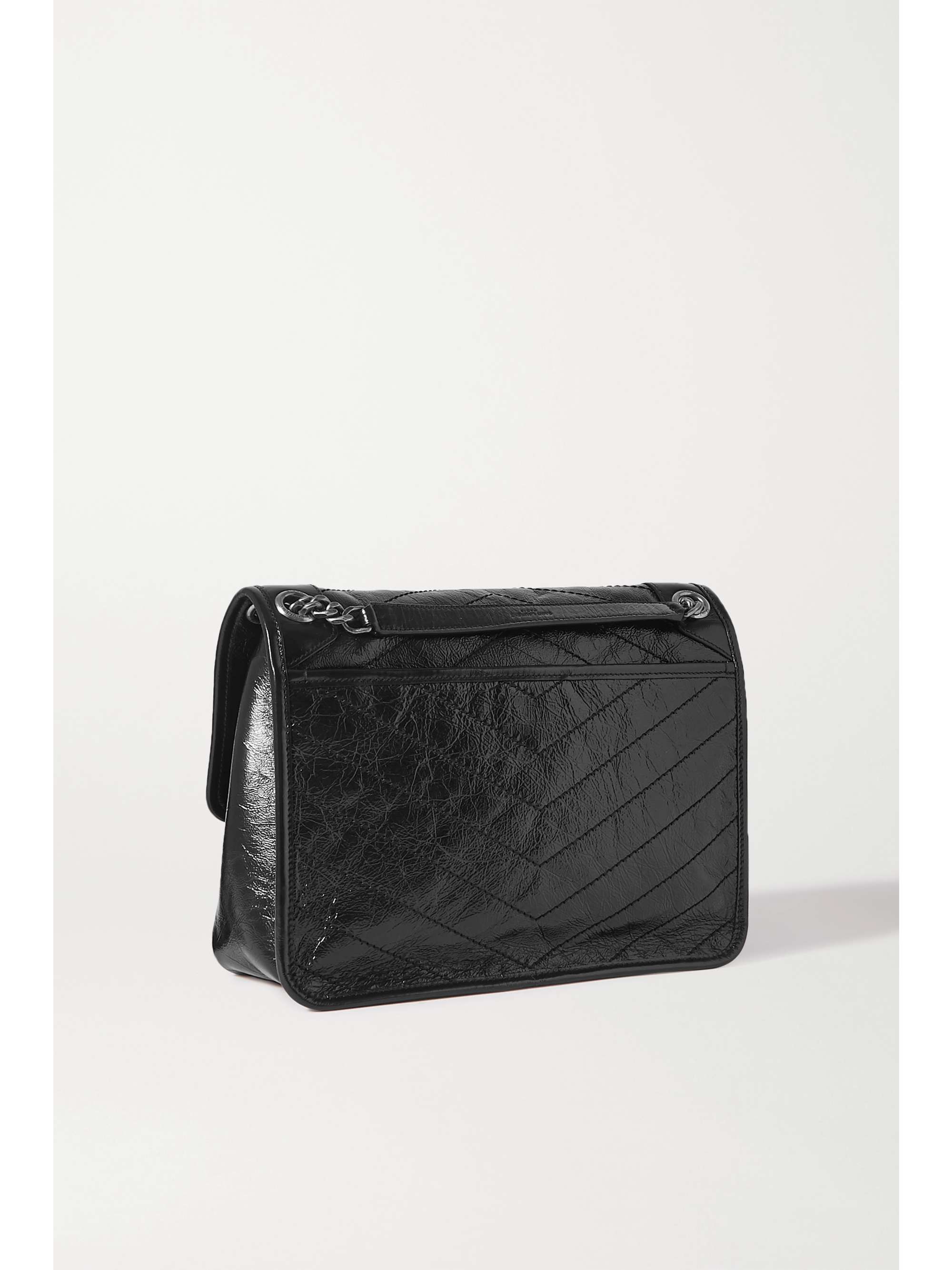 SAINT LAURENT Niki Baby medium quilted crinkled-leather shoulder bag