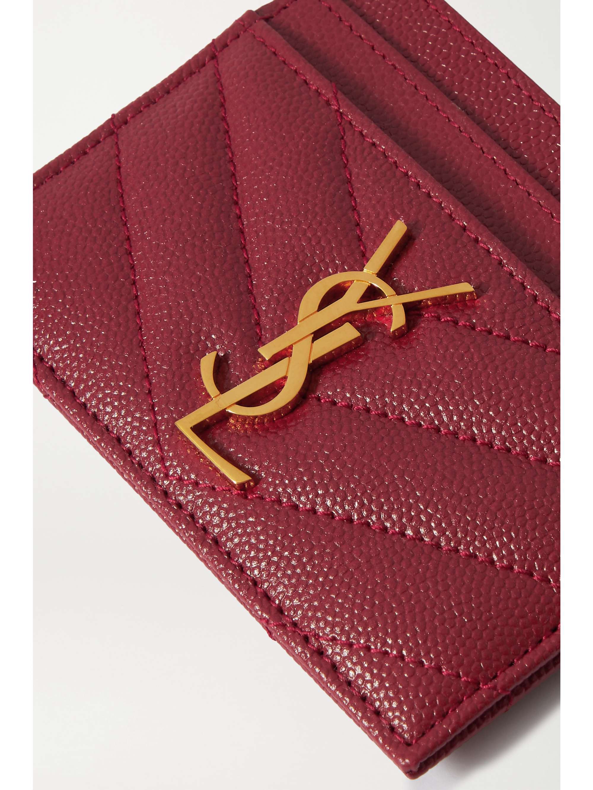 YSL Red Leather Card Holder