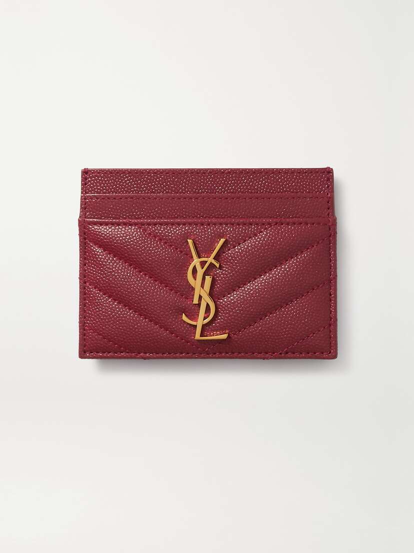 Saint Laurent Monogramme Quilted Textured-leather Cardholder -  - One size