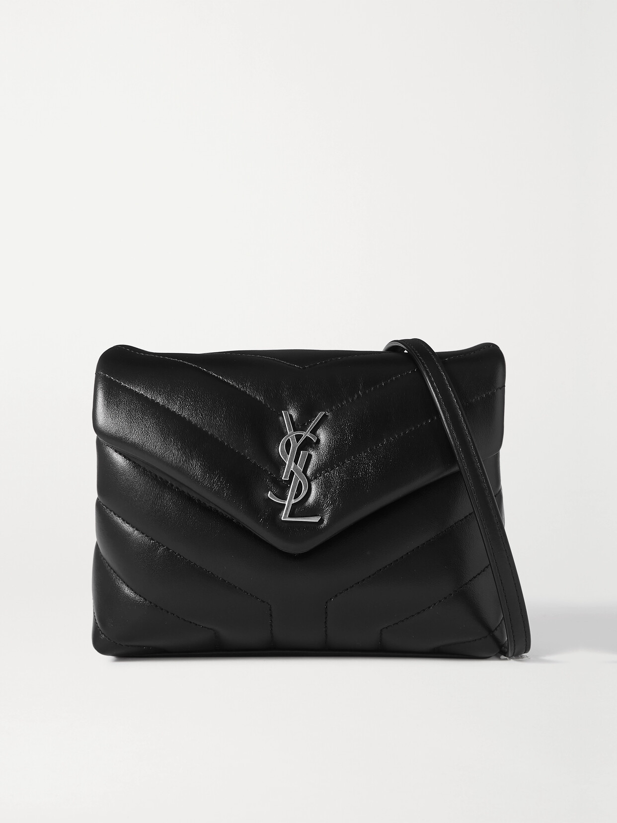 Saint Laurent Toy Loulou Quilted Leather Crossbody Bag In Black