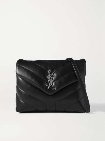 생 로랑 Saint Laurent Loulou Toy quilted leather shoulder bag,Black