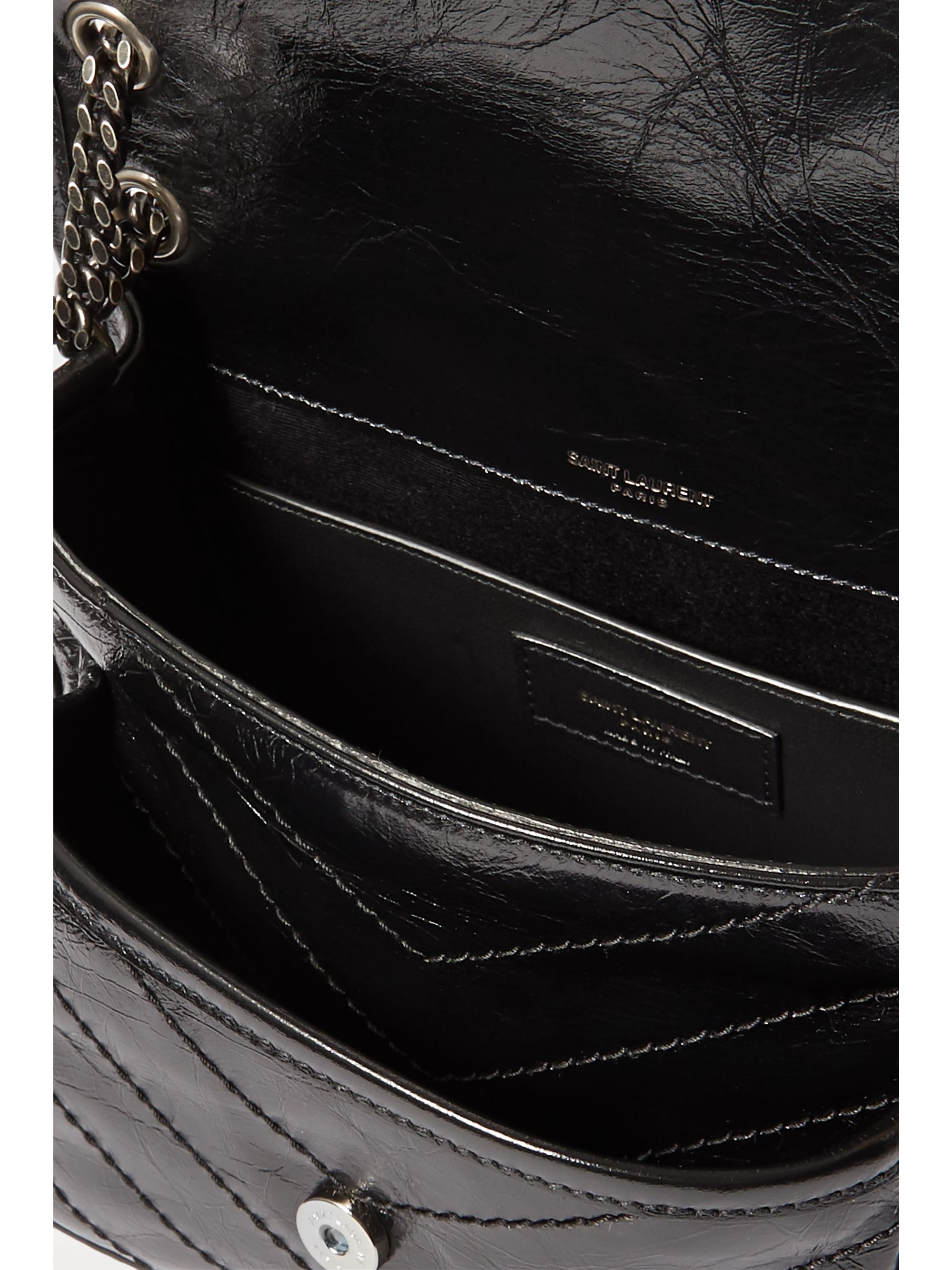 soho large quilted crinkled leather shoulder bag