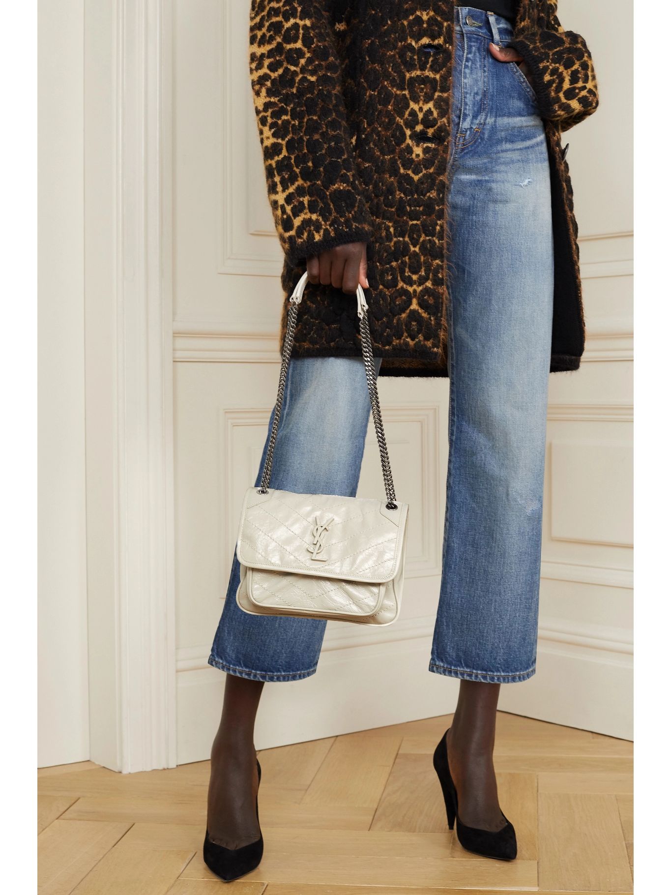 soho large quilted crinkled leather shoulder bag