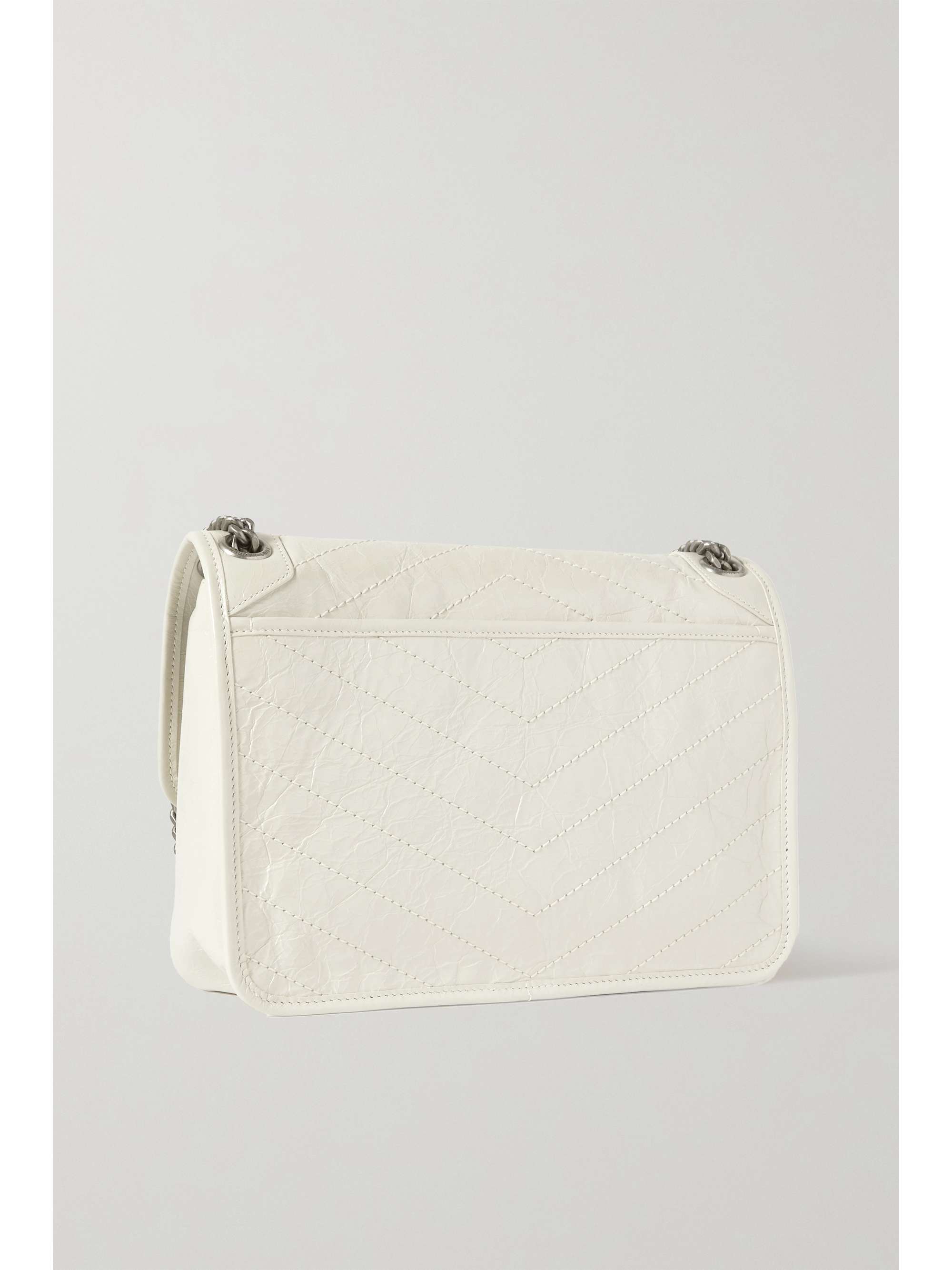 SAINT LAURENT Niki Baby medium quilted crinkled-leather shoulder bag
