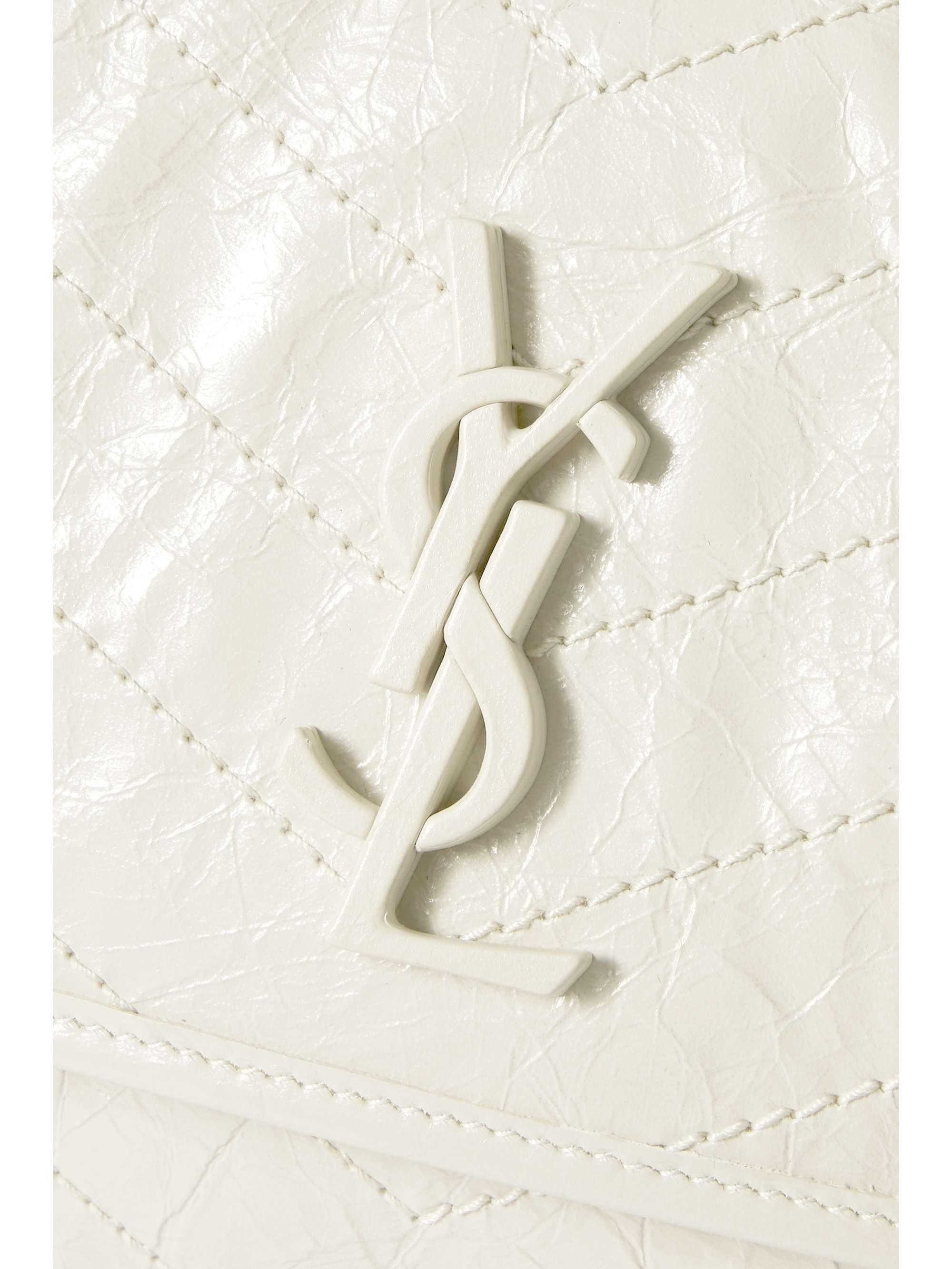 SAINT LAURENT Niki Baby medium quilted crinkled-leather shoulder bag