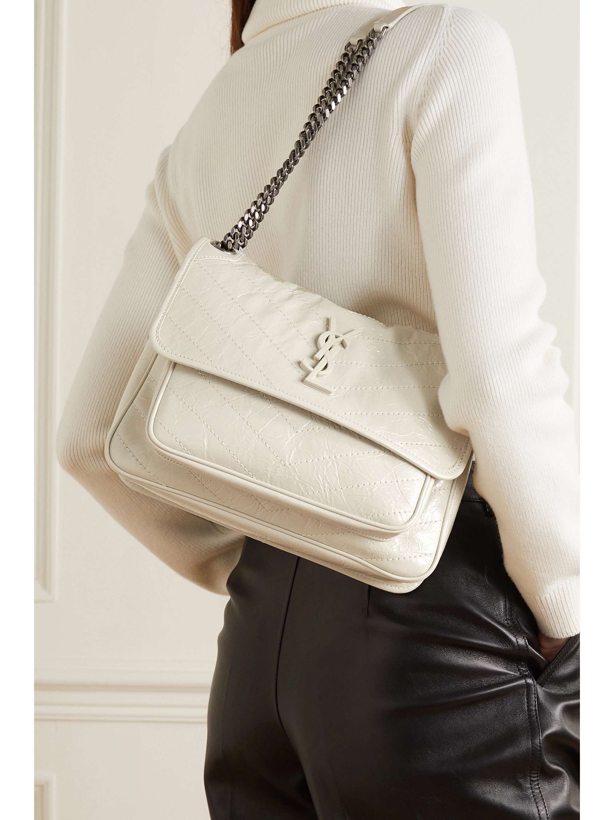 Ysl Niki Shoulder Bag, White Leather, Medium | ShopShops | Get Off