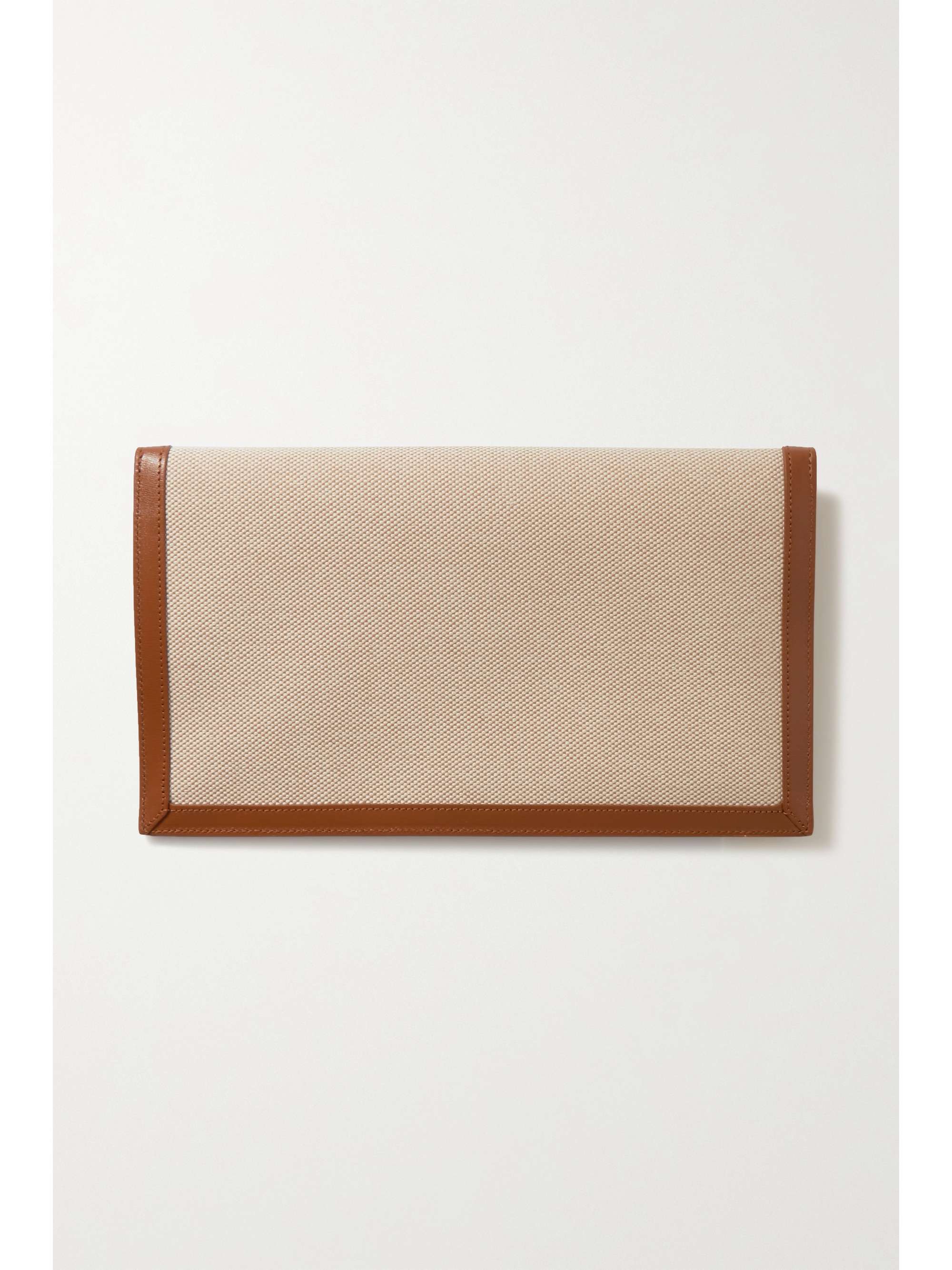 SAINT LAURENT Uptown patent-leather pouch