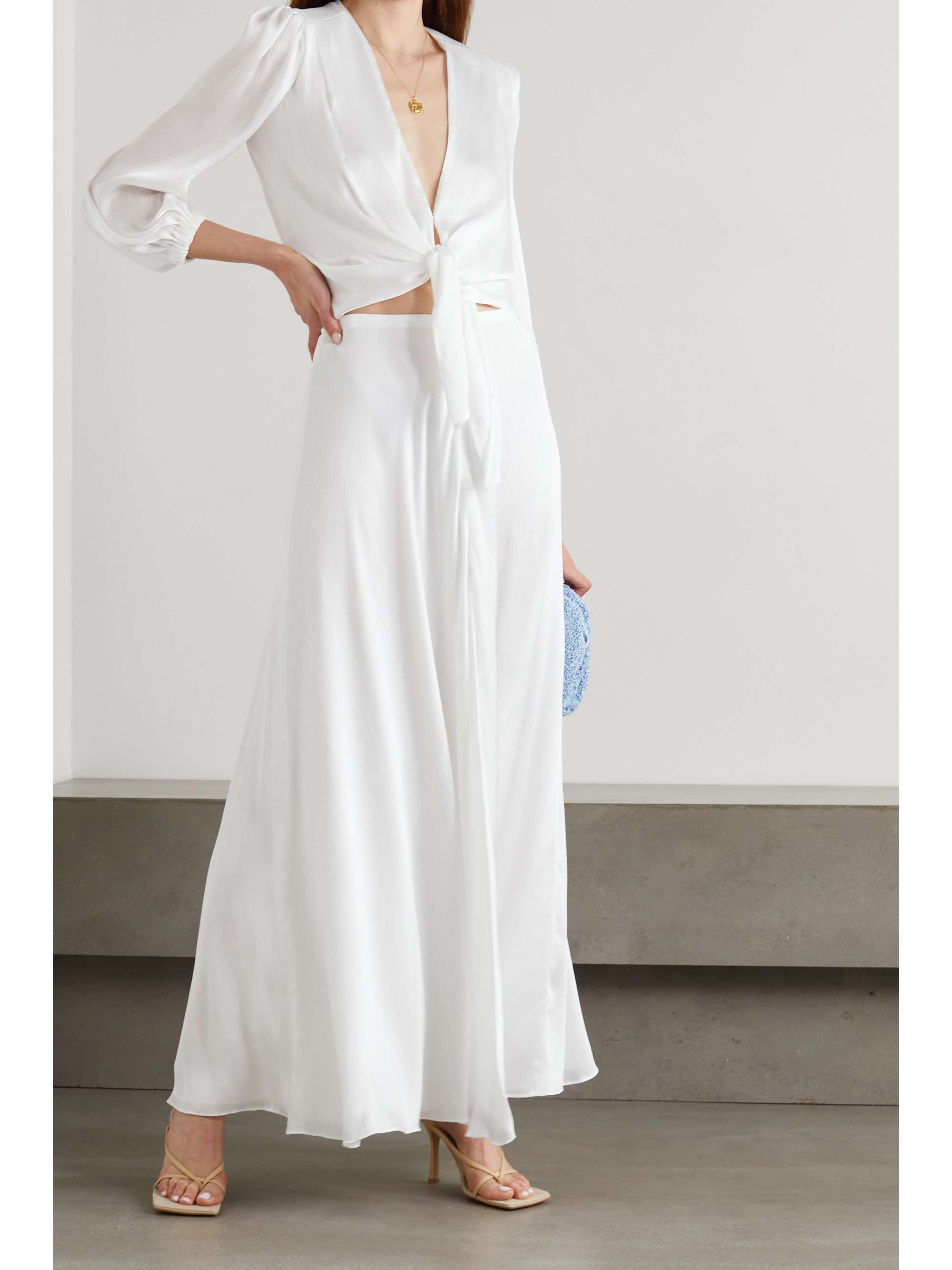 GALVAN Felicity crepon maxi skirt