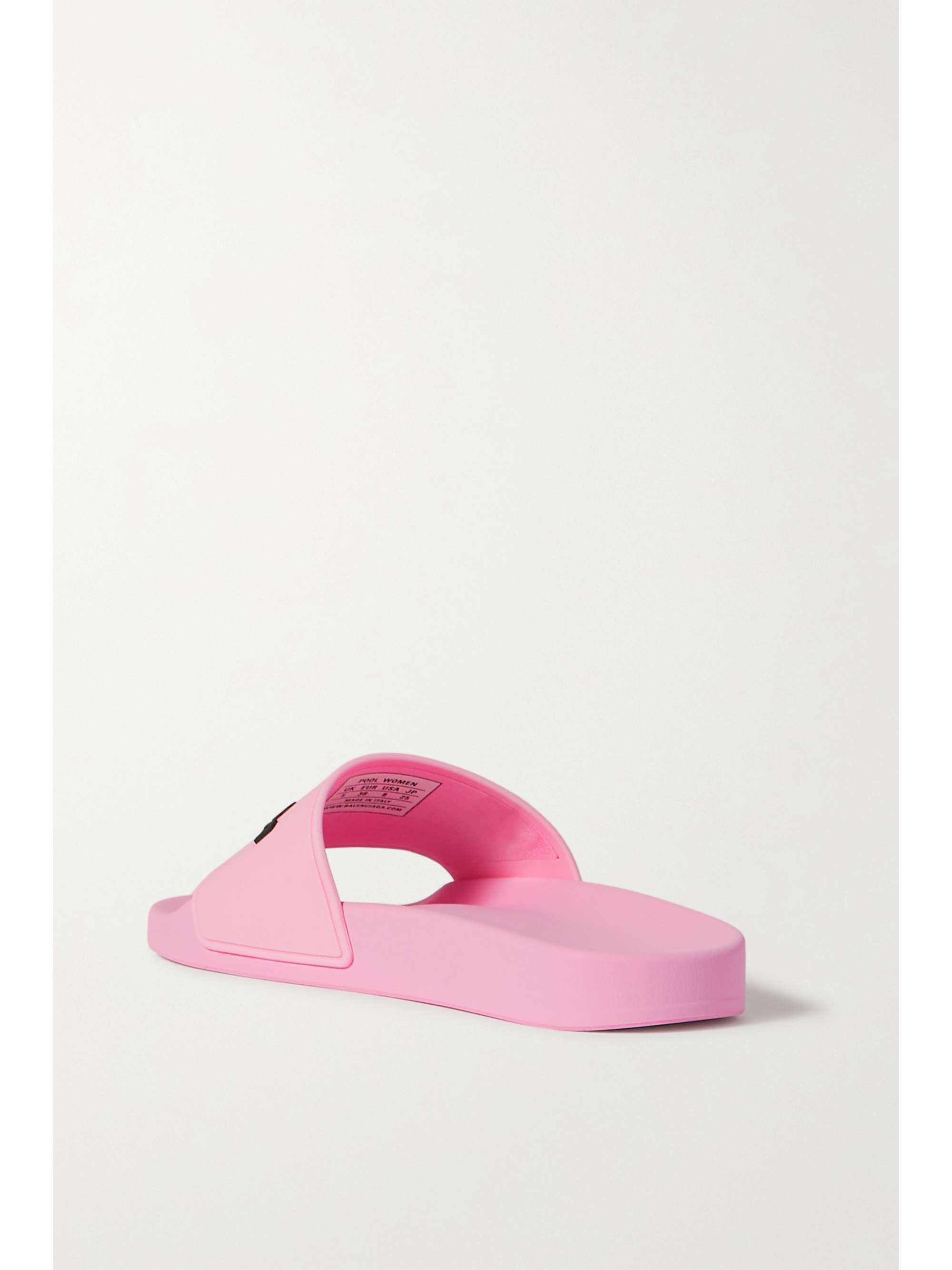 BALENCIAGA Piscine logo-embossed rubber slides | NET-A-PORTER