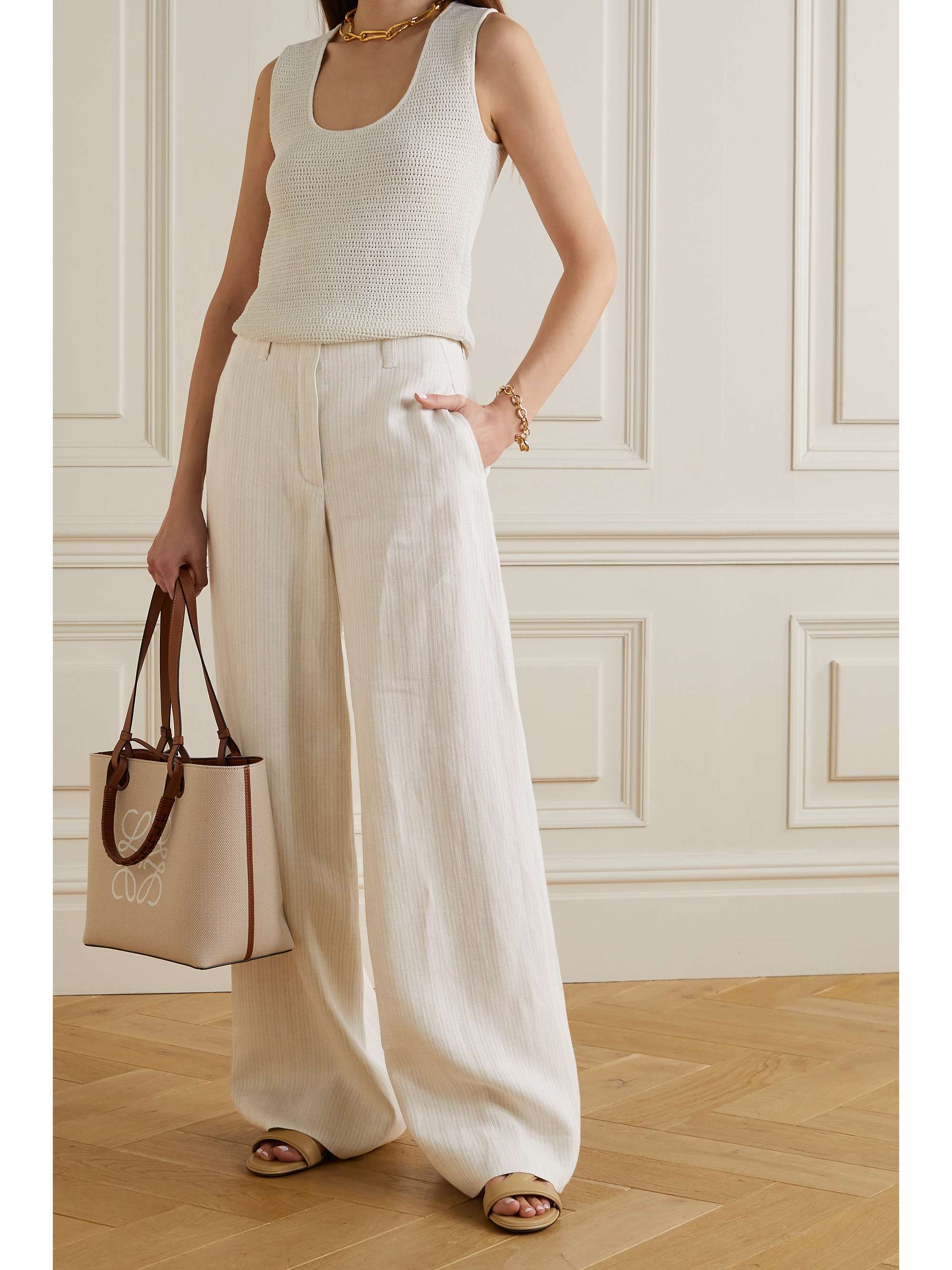 loro piana linen pants